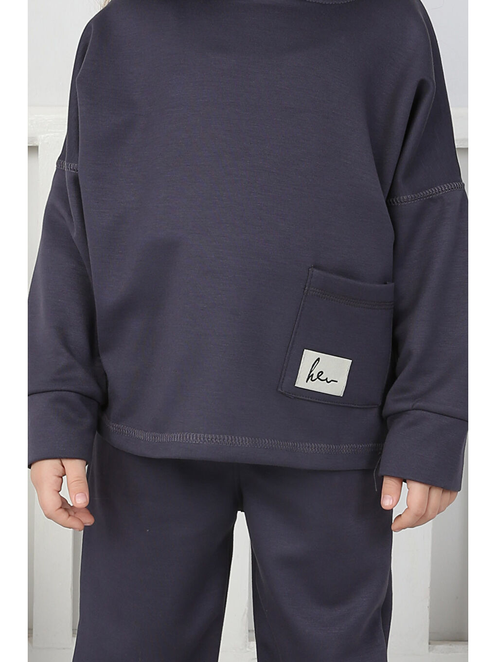 Gri Erkek Çocuk Füme Unısex Çocuk Takım - 26722-3