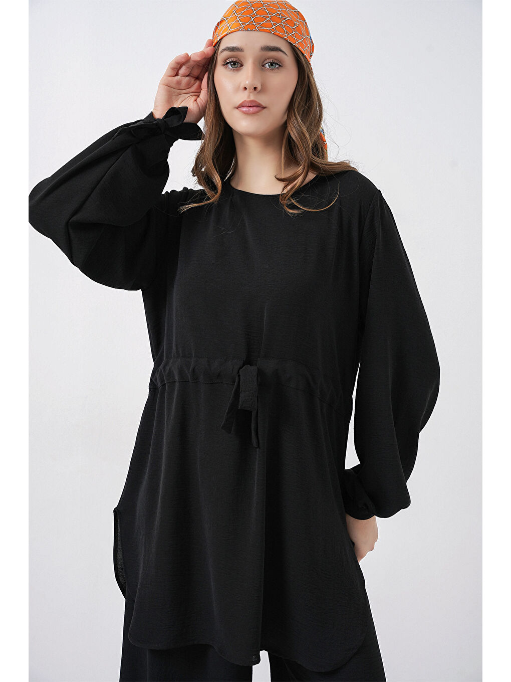 Kadın Uzun Tunik Pantolon İkili Takım 6719 - Siyah-1