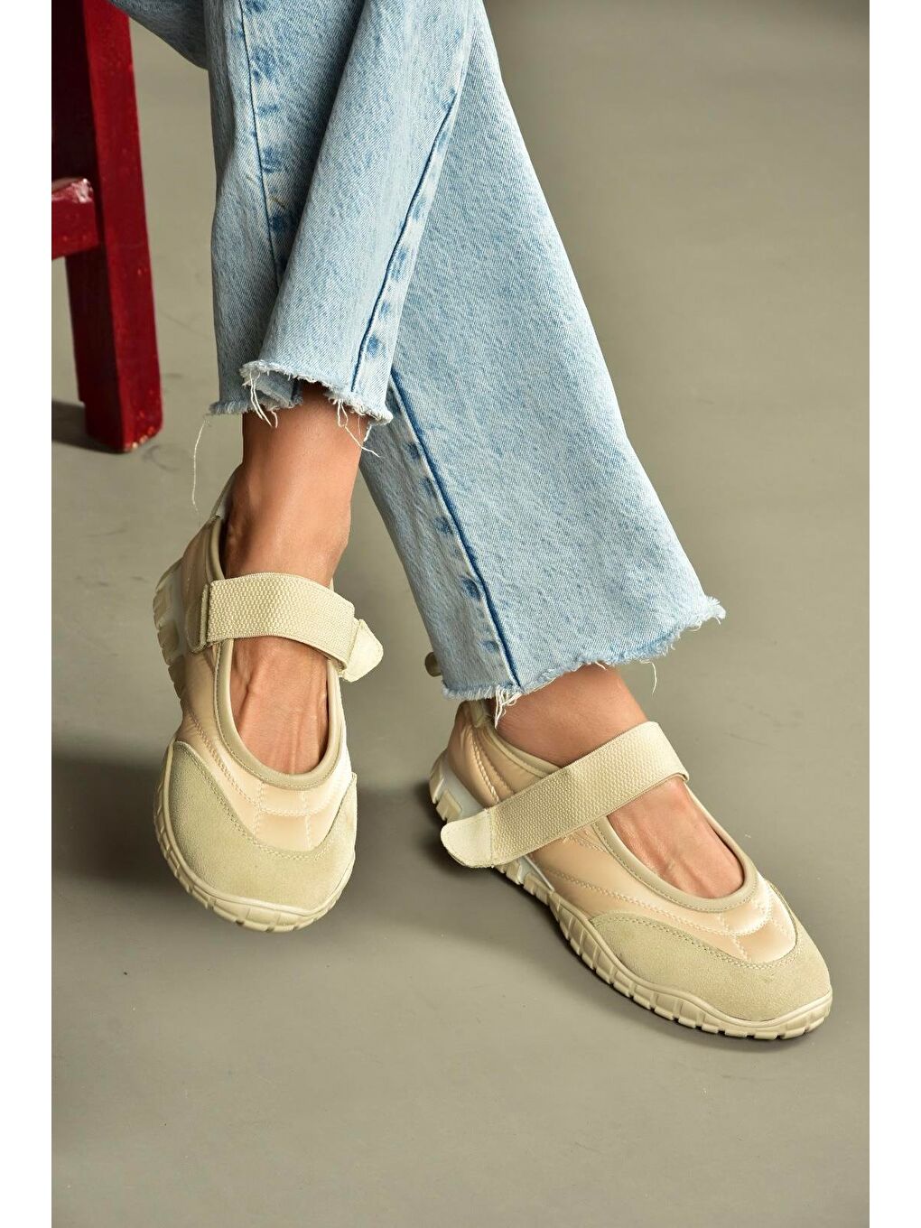 Bej Kadın Babet Ayakkabı V312651304-4