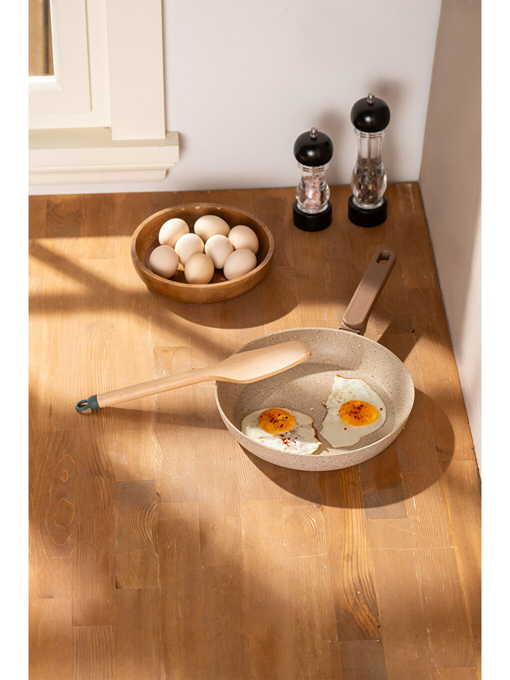 Kahverengi Rustik Bambu Spatula 28 cm