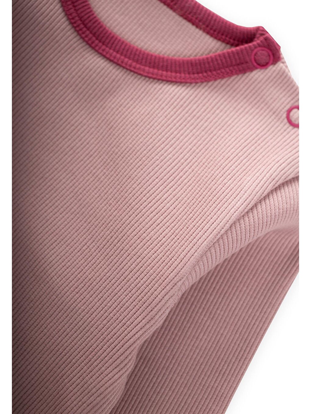 Biye Detaylı Mevsimlik Zıbın 0-3 Yaş Pudra Pembe-2