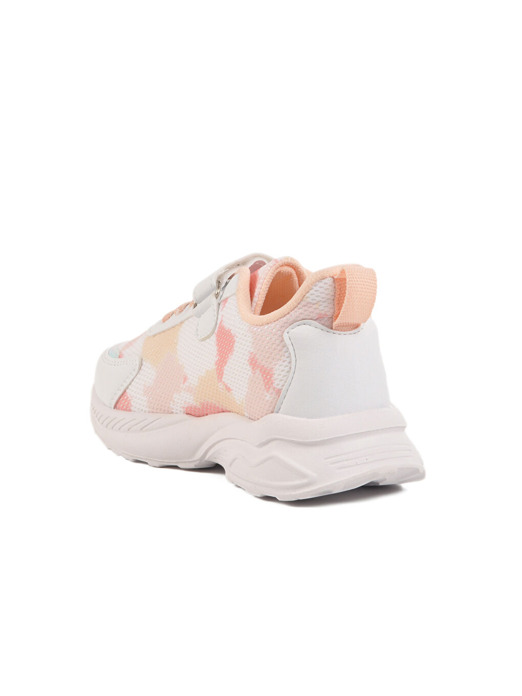 Beyaz Pudra Cırtlı Fileli Kız Çocuk Spor Ayakkabı Ruffon F-3