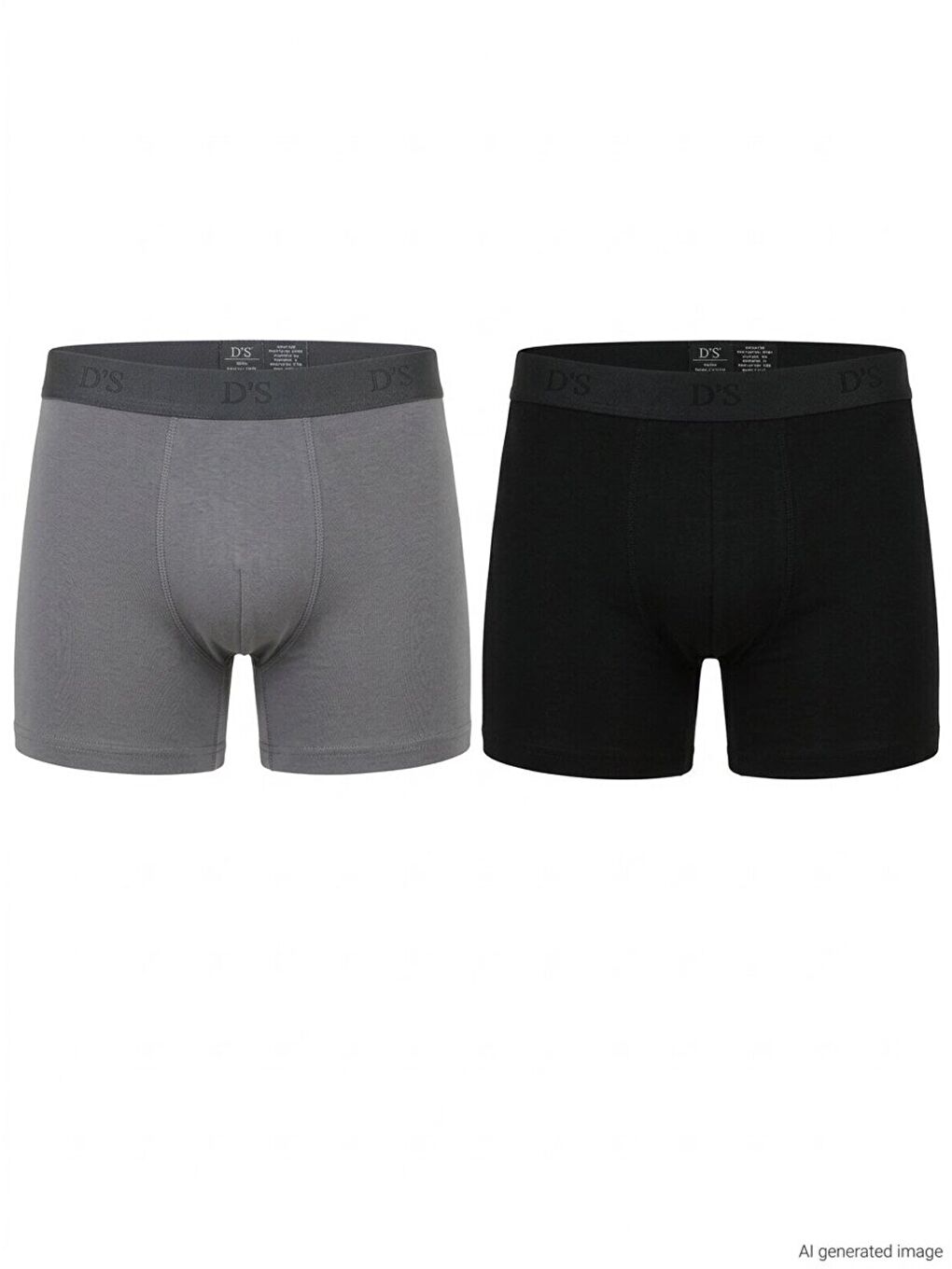 Siyah DS Damat 2'li Boxer Set Micro Modal Kumaş Premium Seri Lüks Kutulu SİYAH-GRİ