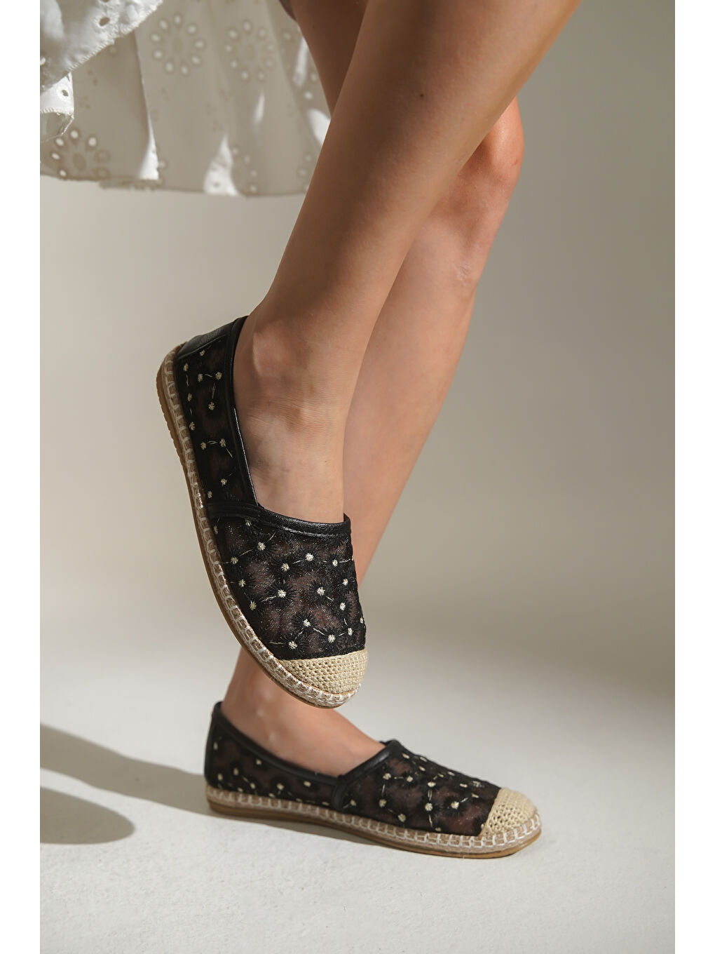 Siyah Pasarella Kadın Espadril-7
