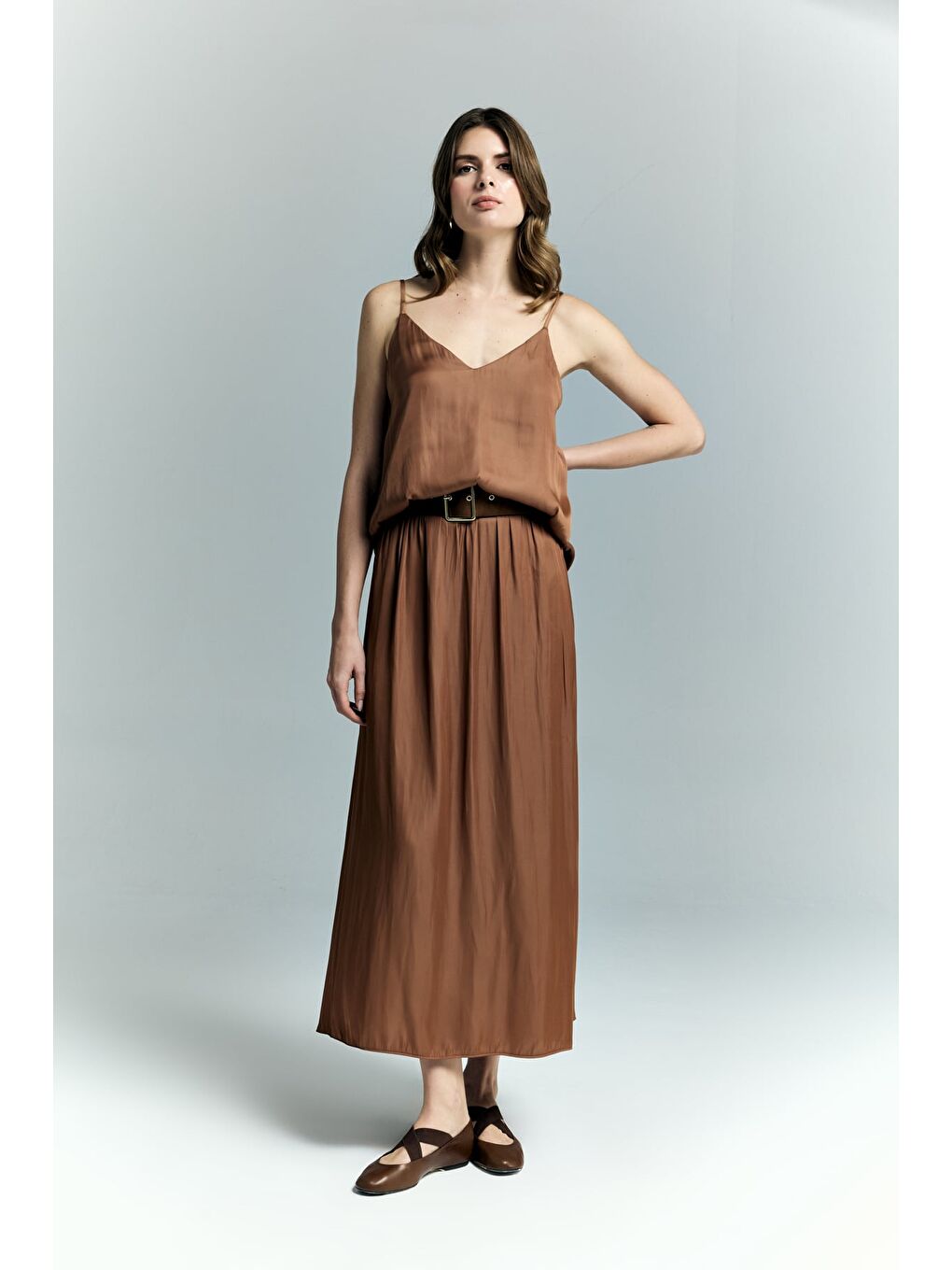 Kahverengi Tosca Etek - Tarçın-1