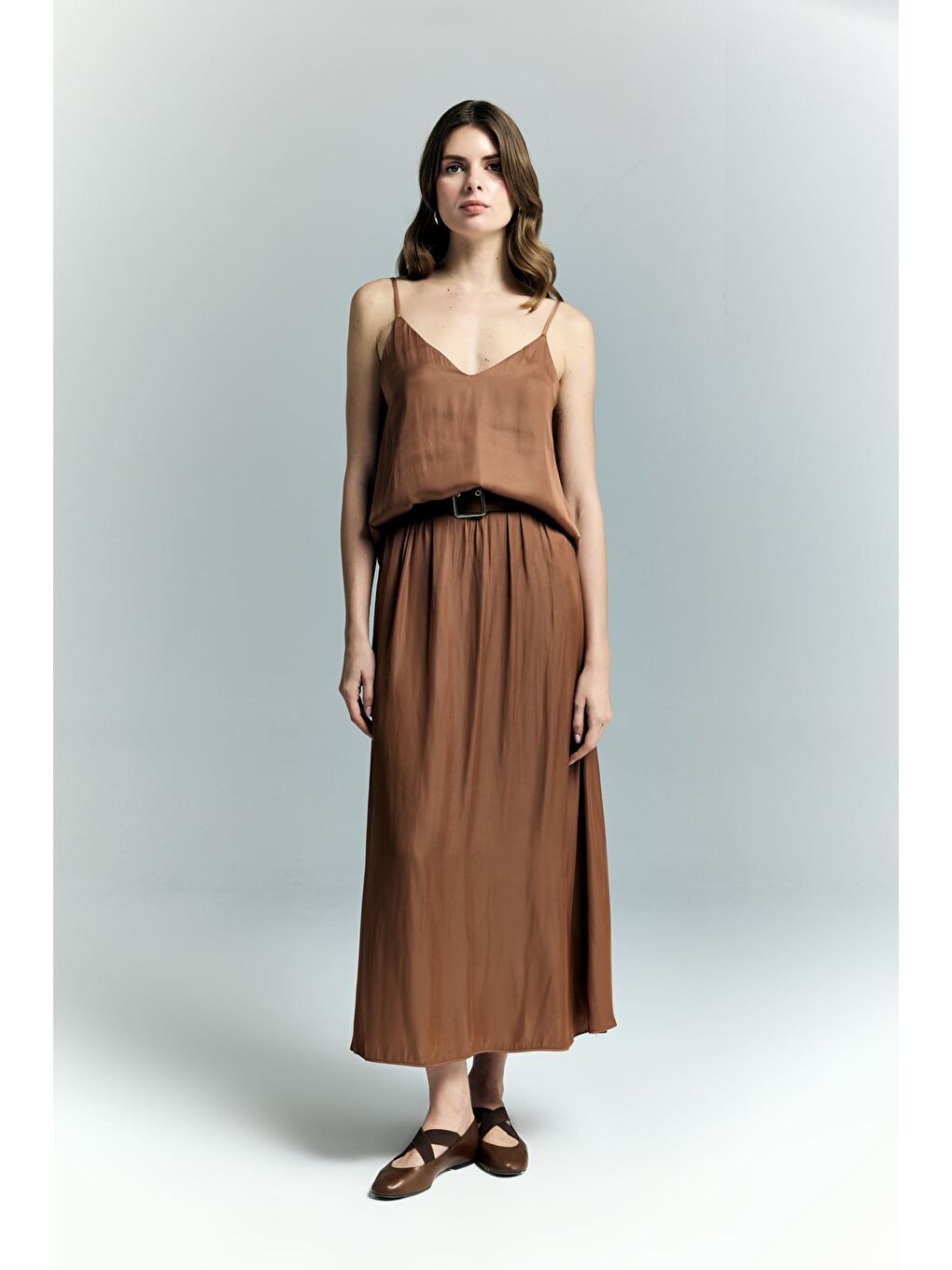 Kahverengi Tosca Etek - Tarçın-2