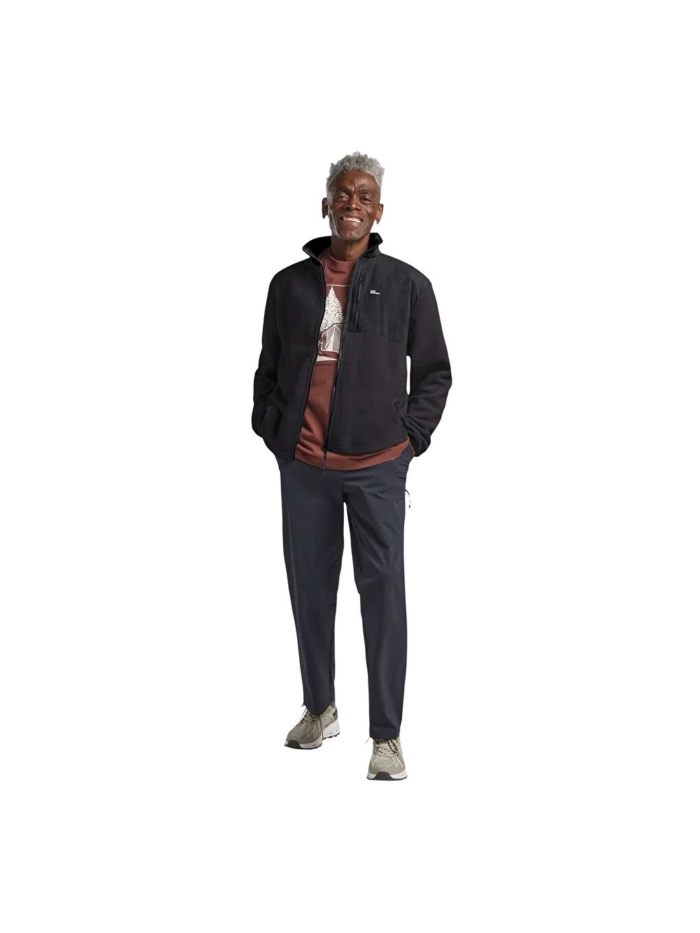 Sumetro Fz Erkek Siyah Polar Fermuarlı Sweatshirt-1