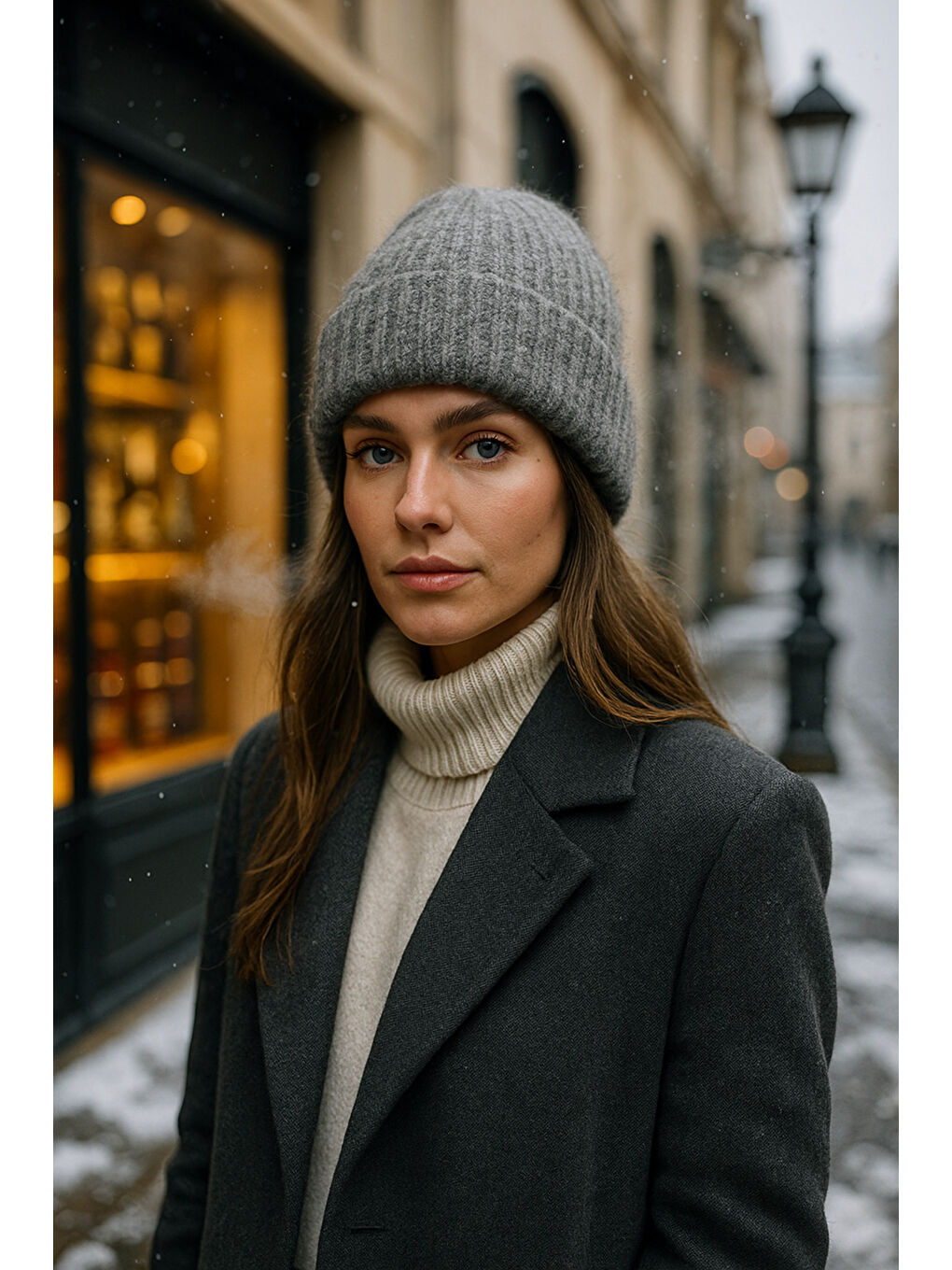 Kadın Antrasit Yünlü Basic Bere BERE1141-4