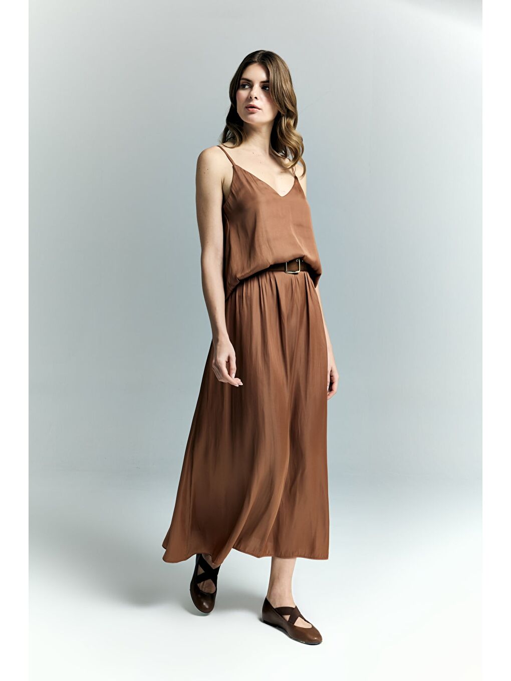 Kahverengi Tosca Etek - Tarçın-3