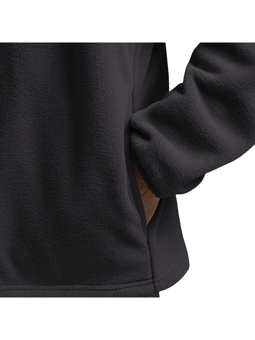 Sumetro Fz Erkek Siyah Polar Fermuarlı Sweatshirt-4