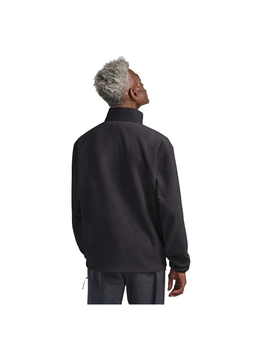 Sumetro Fz Erkek Siyah Polar Fermuarlı Sweatshirt-5