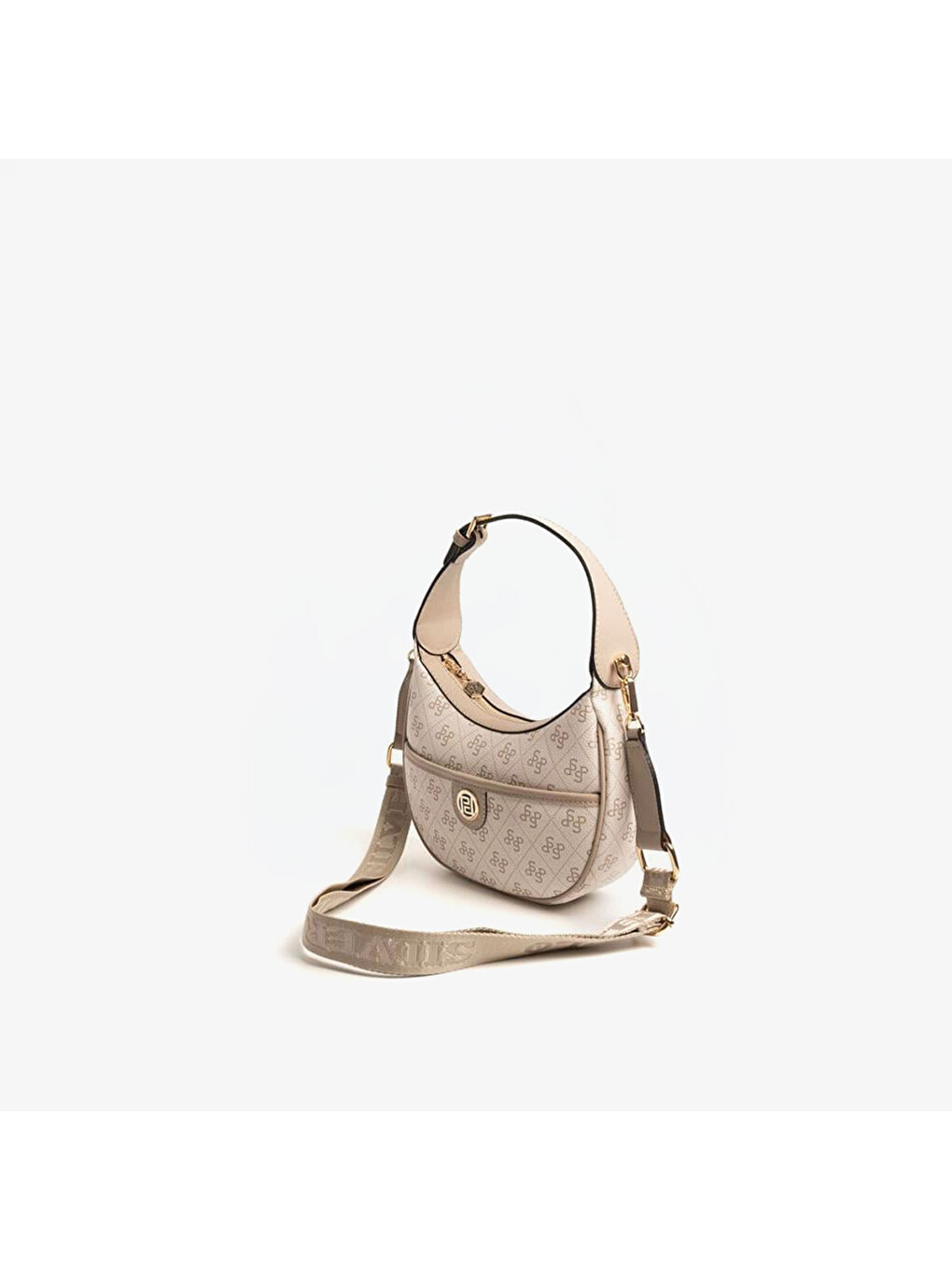 Kahverengi Kadın SP1194-M178 SILVER POLO Omuz Çantası Bej-Kum-5