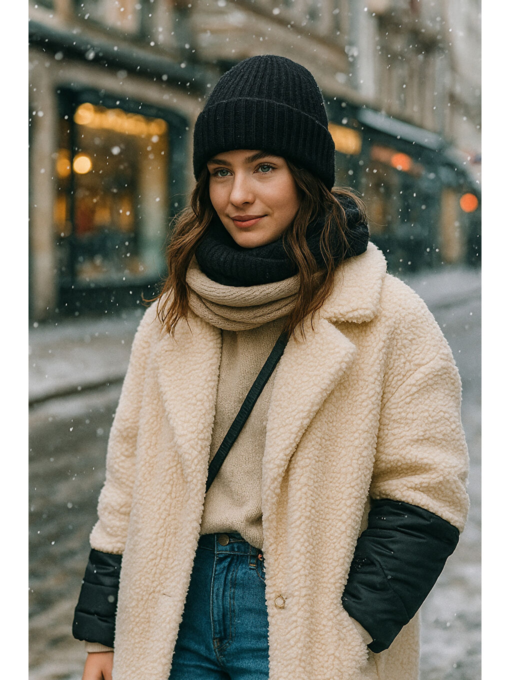 Kadın Siyah Yünlü Basic Bere BERE1141-3