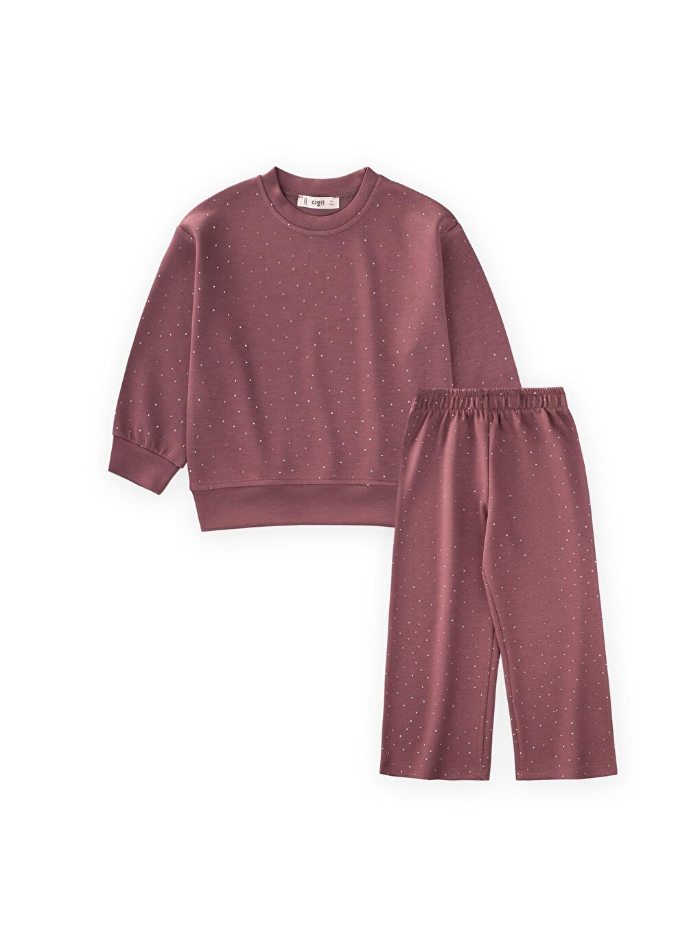 Pembe Komple Taşlı Modal Takım 2-7 Yaş Gül Kurusu-2