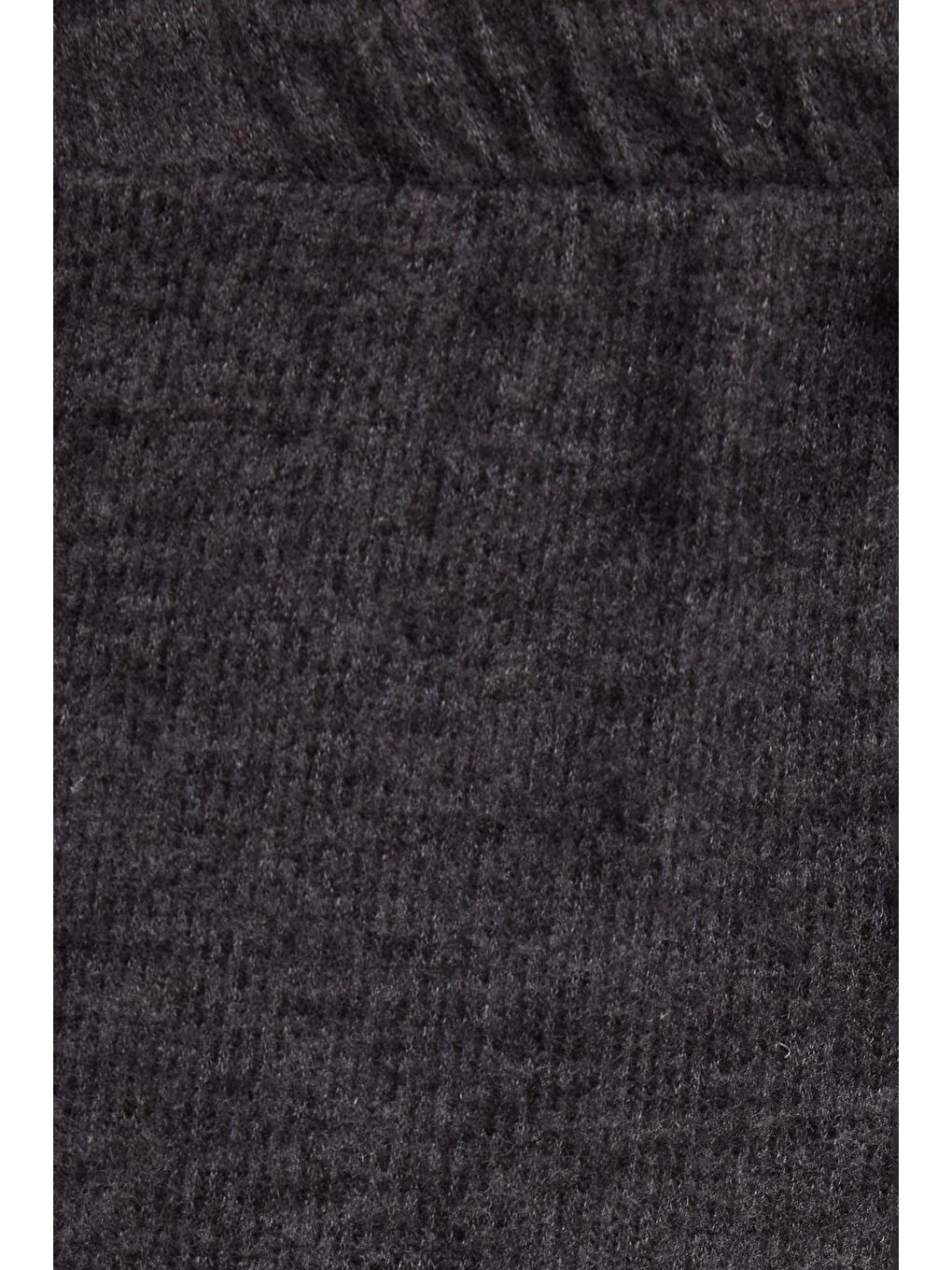 Kadın Relax Fit Rahat Kesim Beli Bağcıklı Geniş Paça Antrasit Pantolon-5