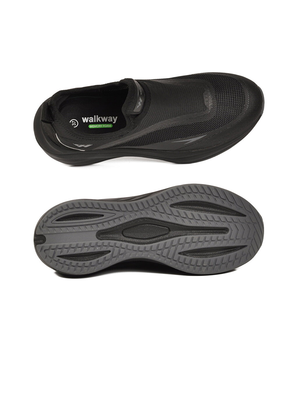 Siyah-koyu Gri Hafızalı Taban Hafif Esnek Unisex Spor Ayakkabı Eclipse G-4
