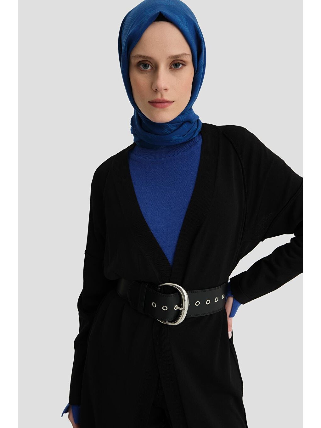 Basic Uzun Hırka 24Kd2003 Siyah-1