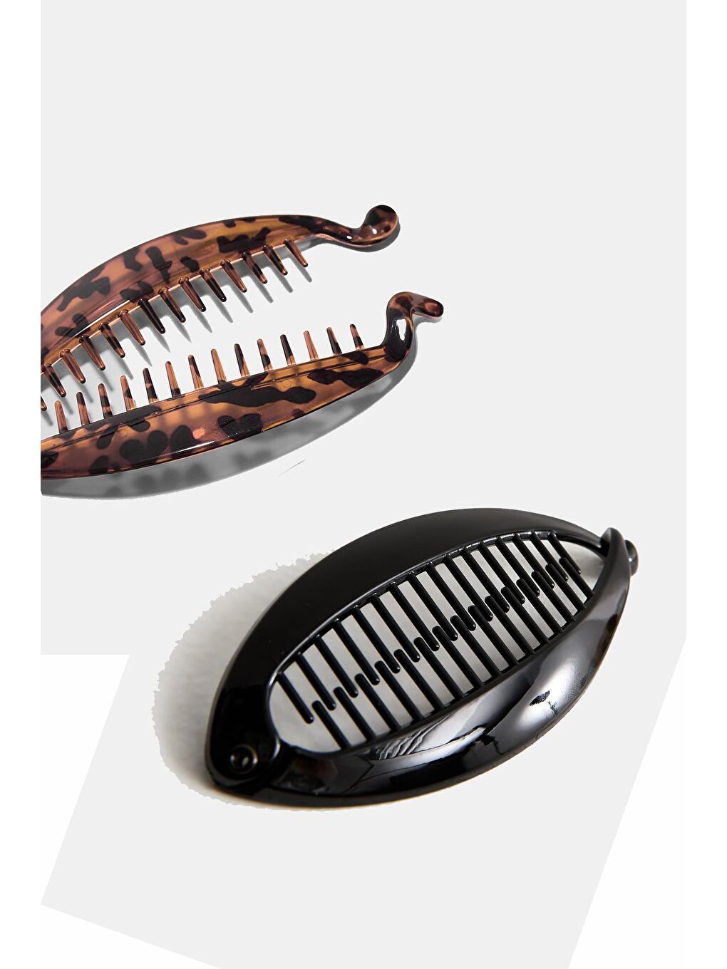 Kahverengi 2 Adet Yassı Muz Toka-1