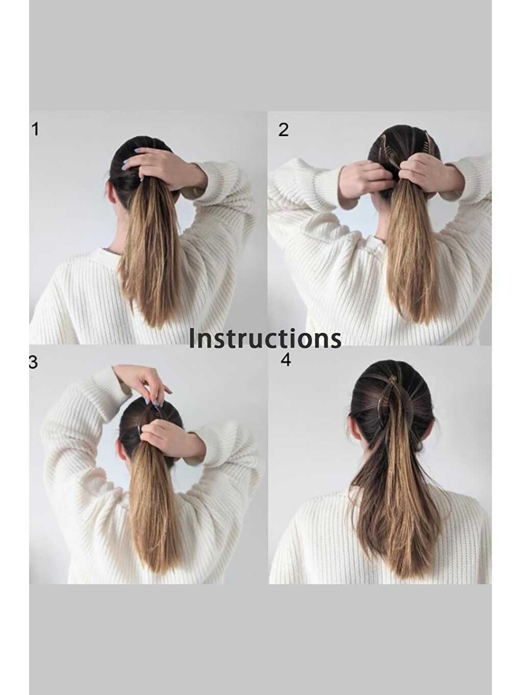 Kahverengi 2 Adet Yassı Muz Toka-4