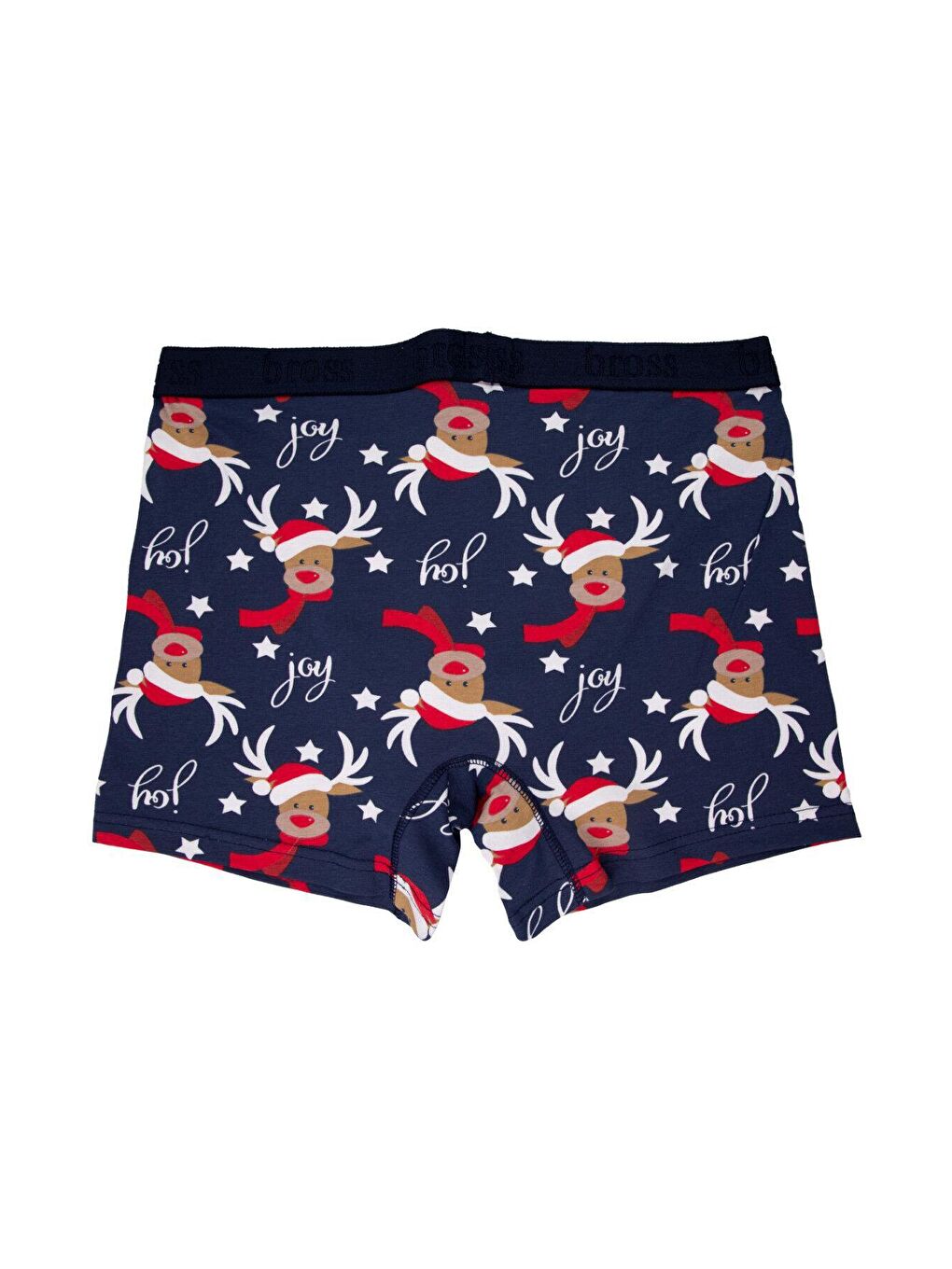 Karışık Erkek Yılbaşı Temalı Boxer 3'lü Paket Renkli Pamuklu-3