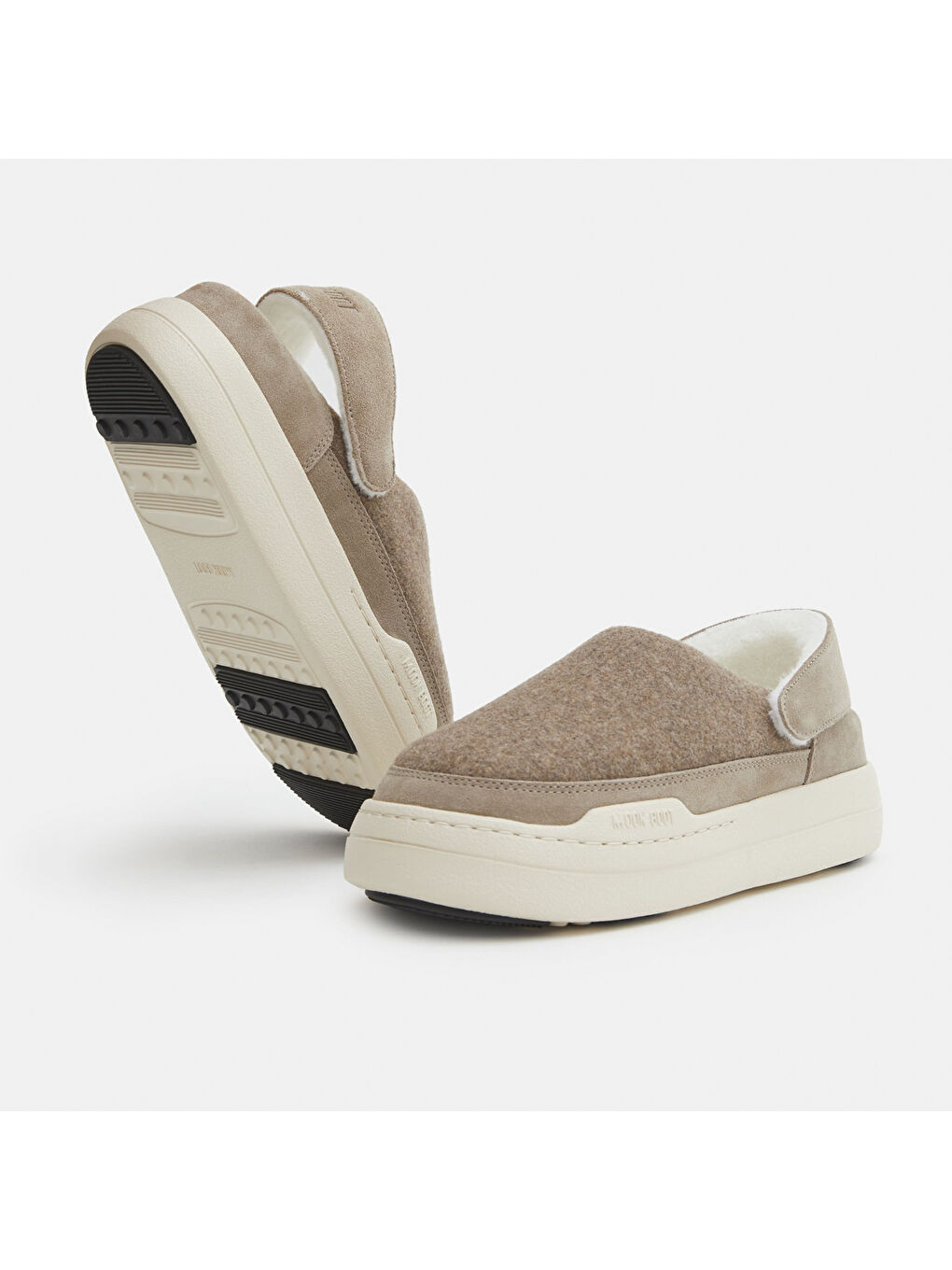 Bej Kadın Sandalet 80D2470090-L017 Park Clog Felt Beige Melange-2