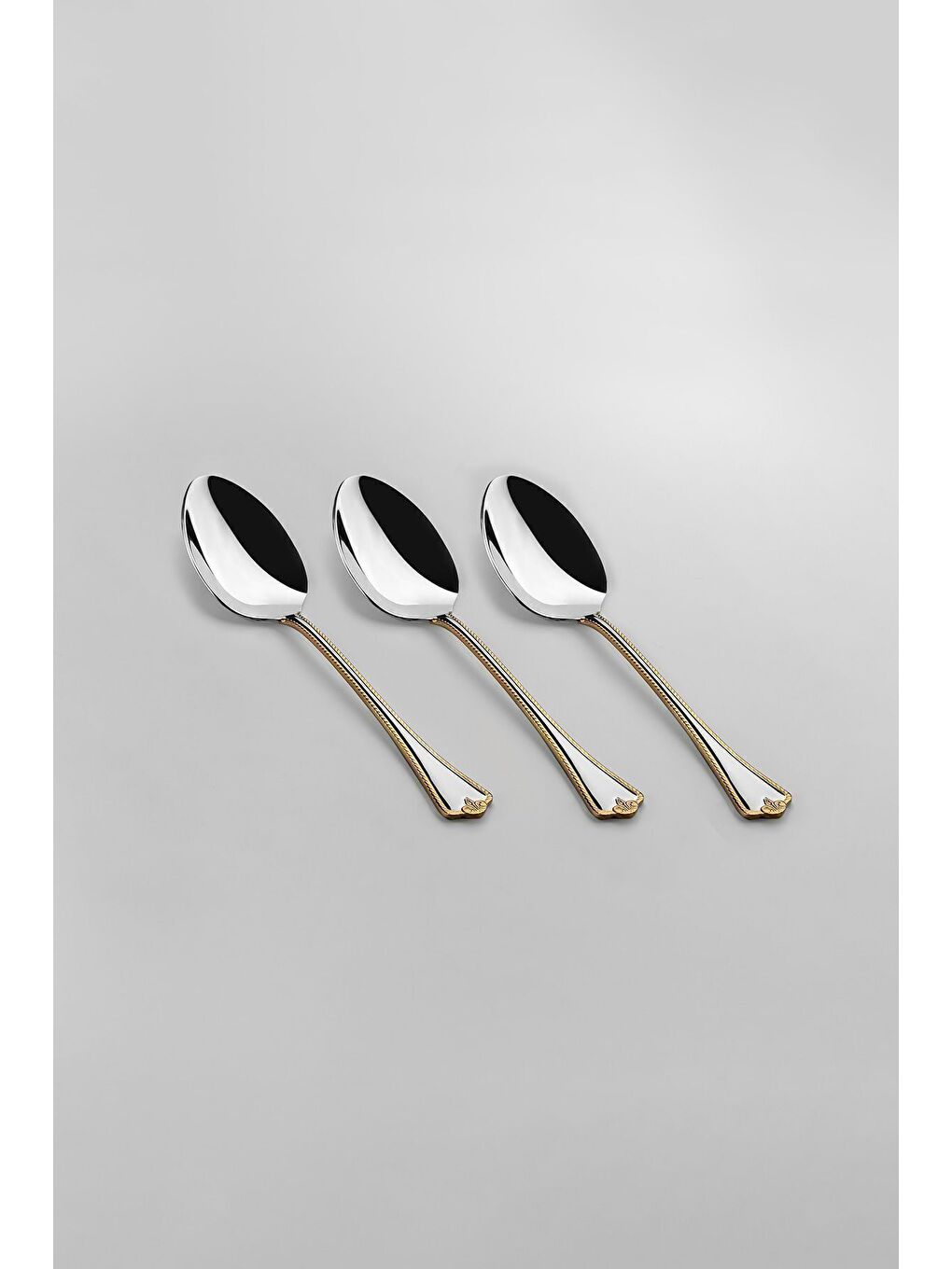 Sarı Fulya Altın Sade 12 Kişilik 60 Parça Kutulu Çatal Kaşık Takımı-4