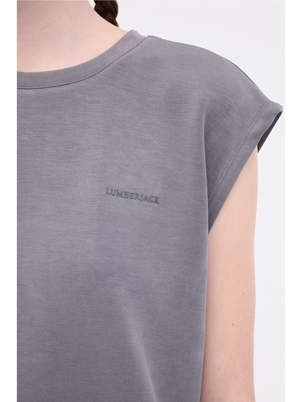 Wl Marzıa 11ms444 5fx Gri Kadın Kısa Kol T-shirt-3