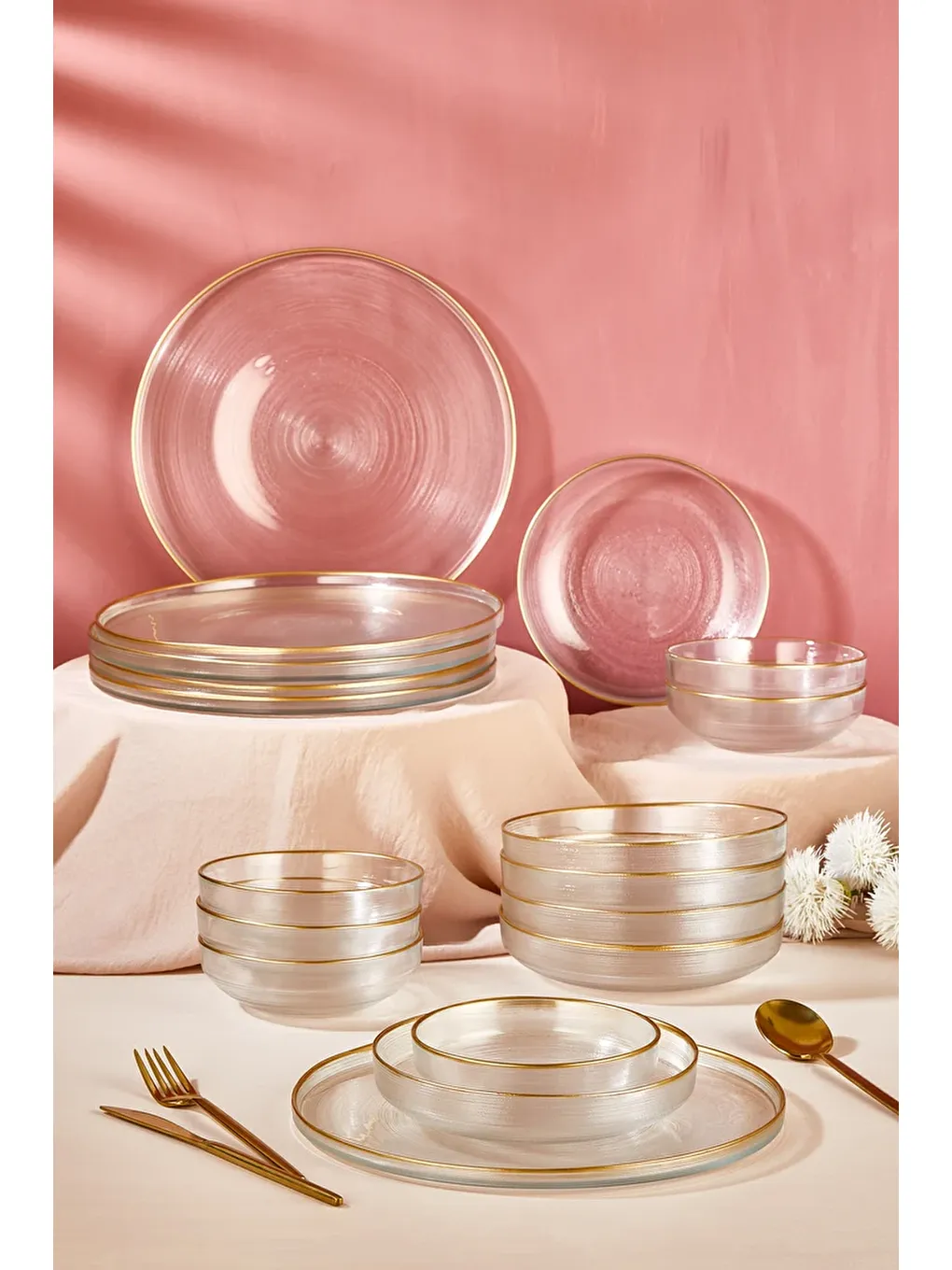 Renksiz IP 18 Parça Yemek Takımı - 6 Kişilik