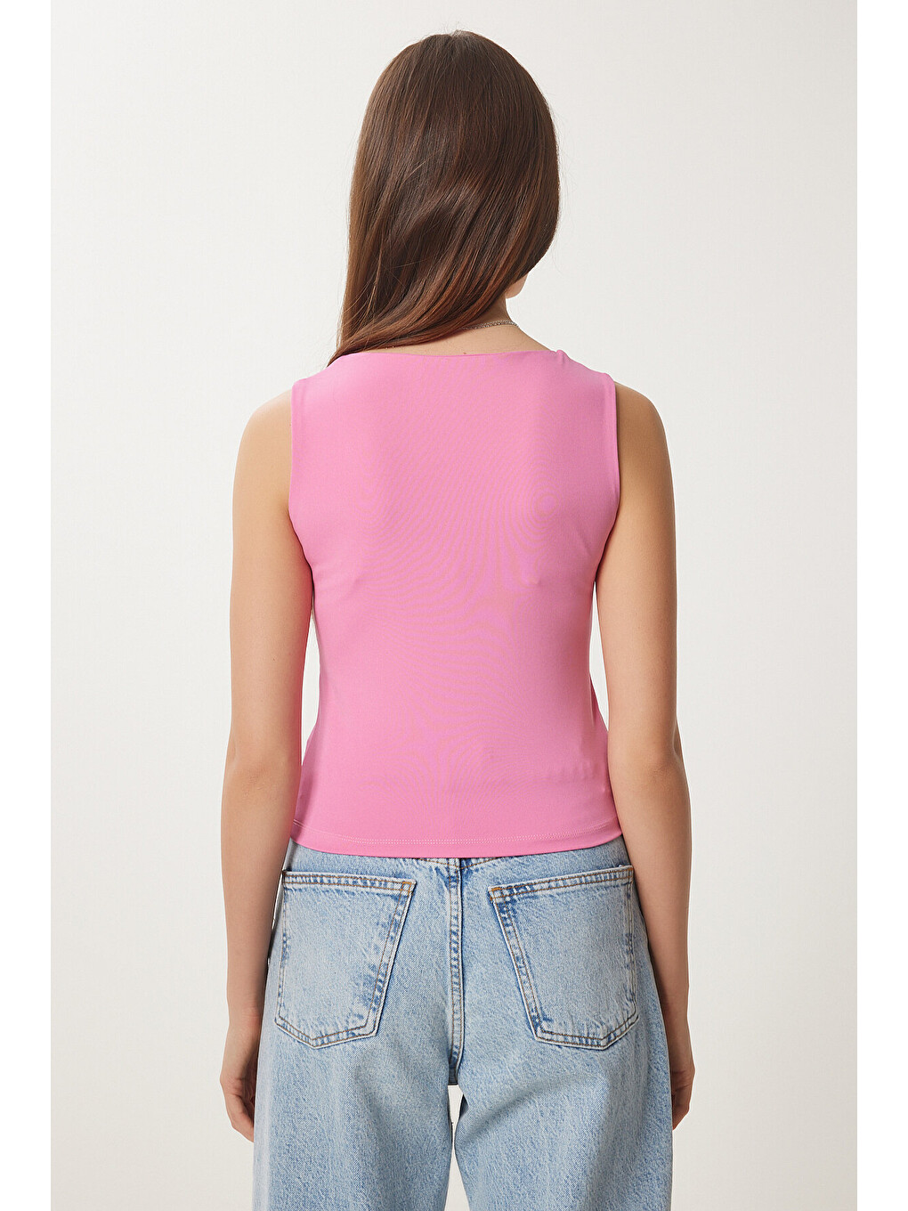Pembe Kolsuz Sandy Bluz PEMBE LAN0029-4