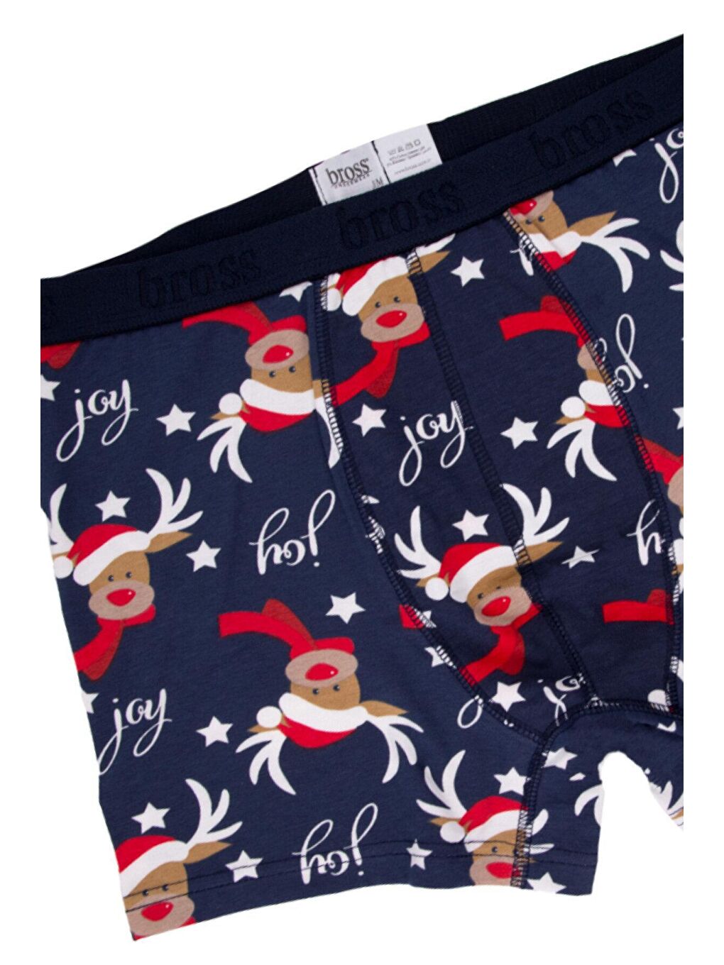 Karışık Erkek Yılbaşı Temalı Boxer 3'lü Paket Renkli Pamuklu-4
