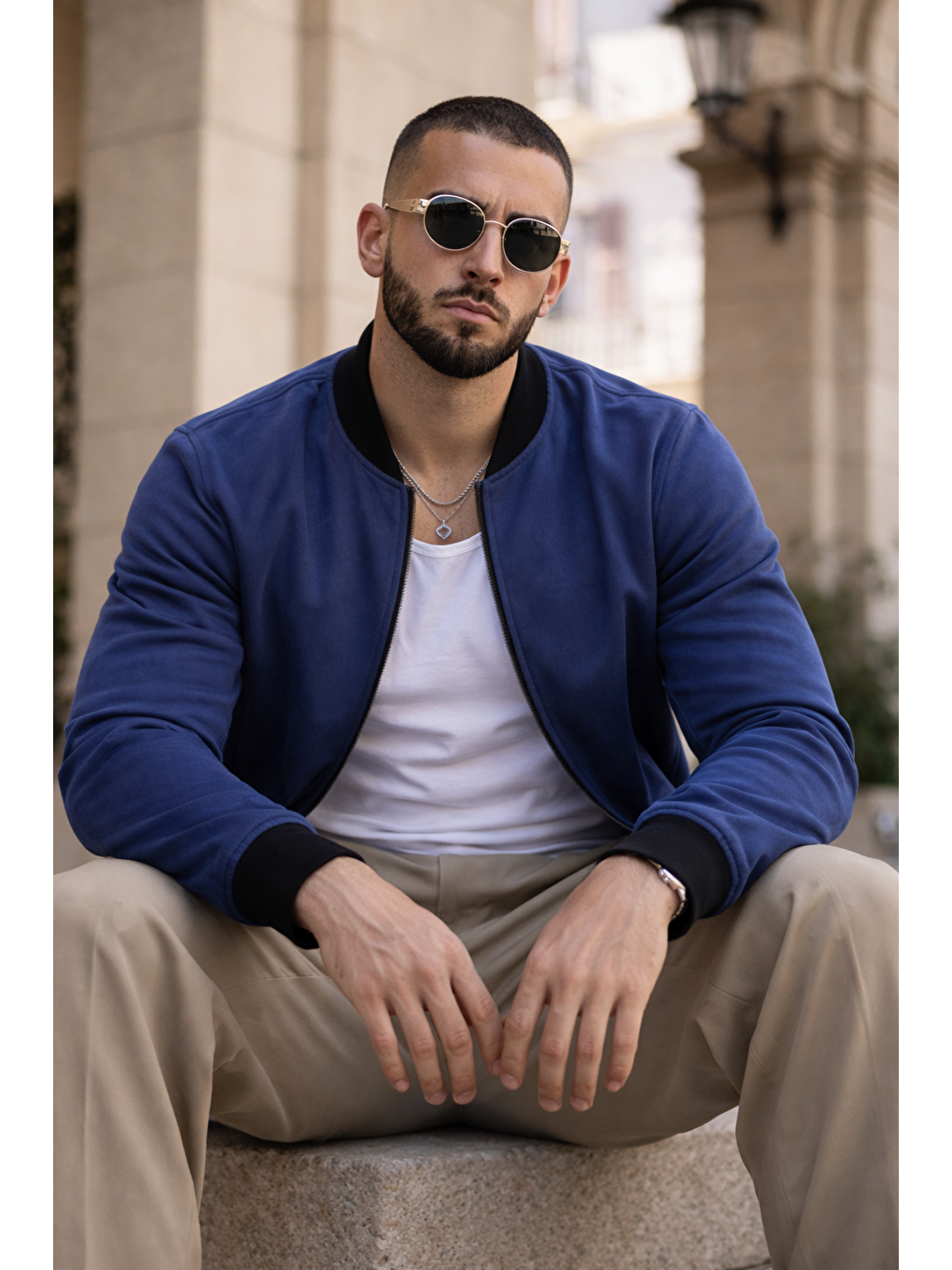 Erkek Trend Basic Günlük Premium Lacivert Nubuk Ceket-3