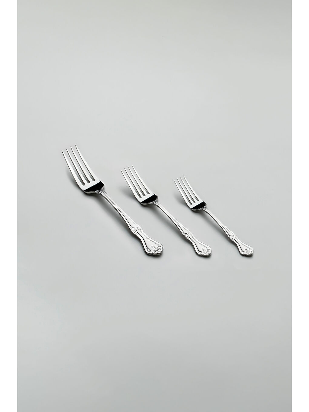 Gri Lalezar Sade 12 Kişilik 60 Parça Kutulu Çatal Kaşık Takımı-3