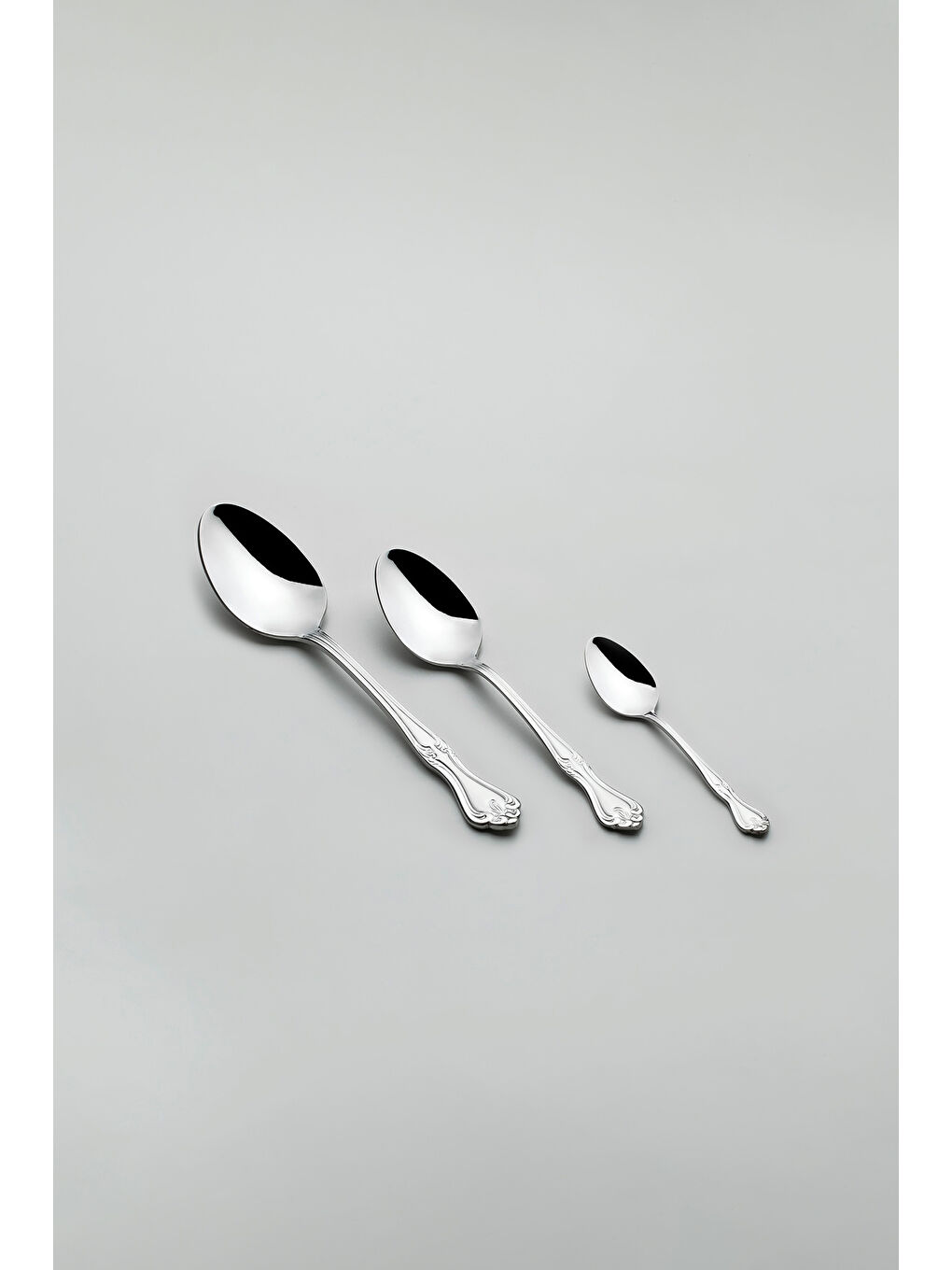 Gri Lalezar Sade 12 Kişilik 60 Parça Kutulu Çatal Kaşık Takımı-4