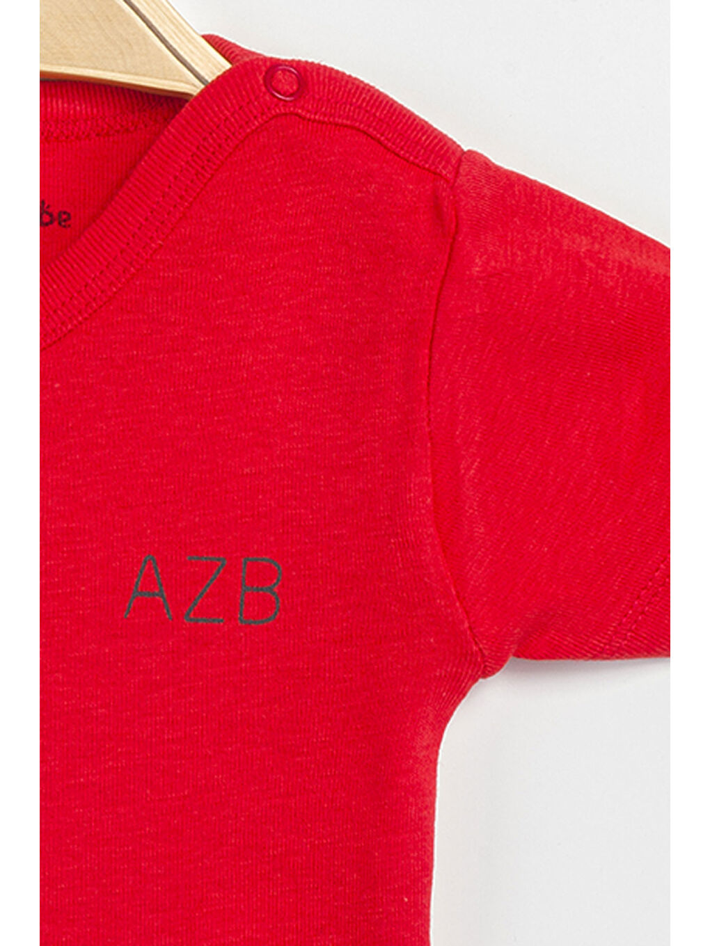 Kırmızı Erkek Kız Bebek Çıtçıtlı % 100 Pamuk Body & Zıbın-2