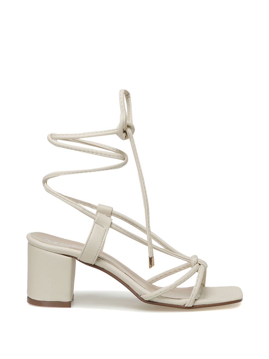 Beyaz DS23029 3FX KIRIK BEYAZ Kadın Topuklu Sandalet