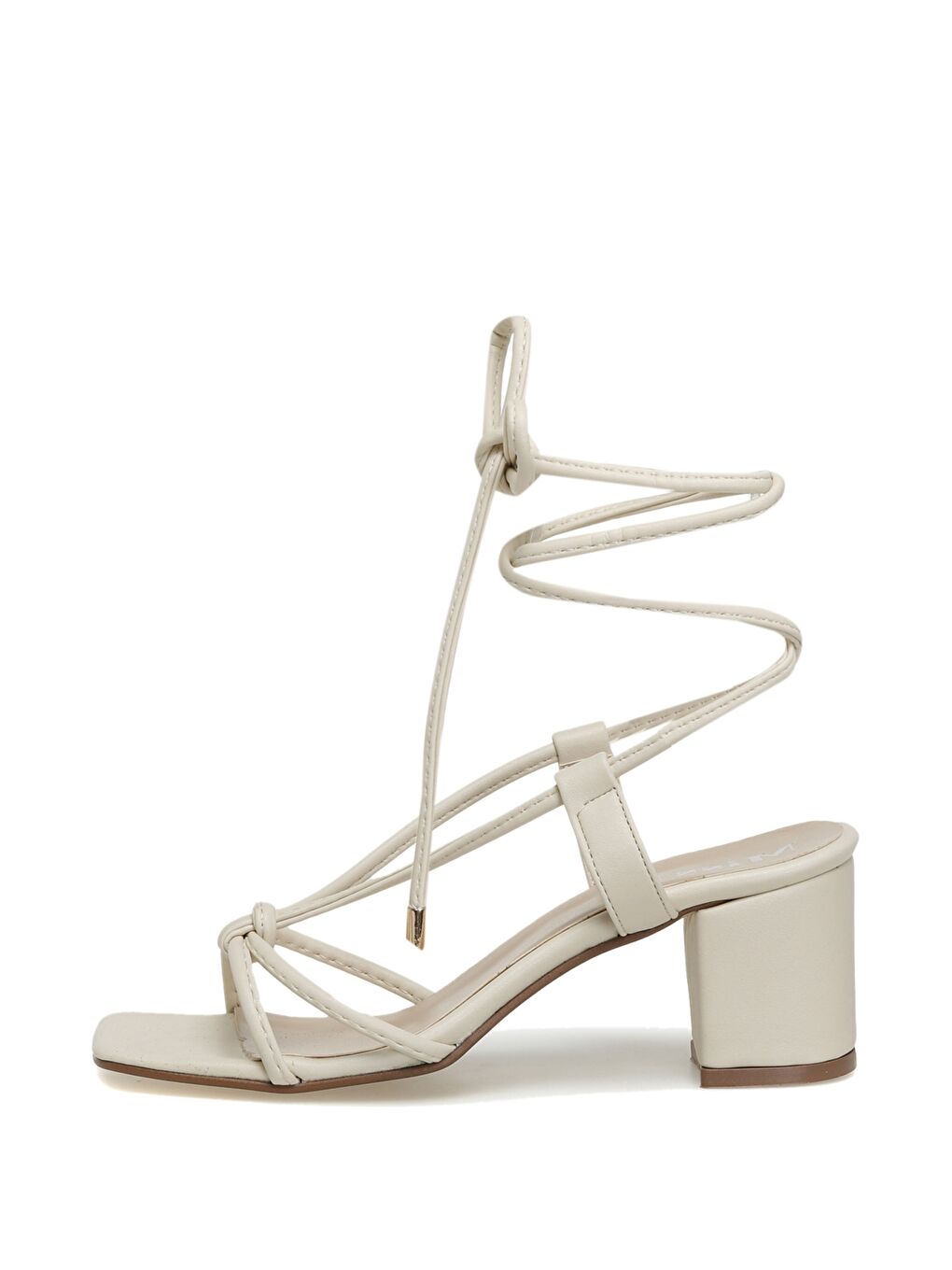Beyaz DS23029 3FX KIRIK BEYAZ Kadın Topuklu Sandalet-2