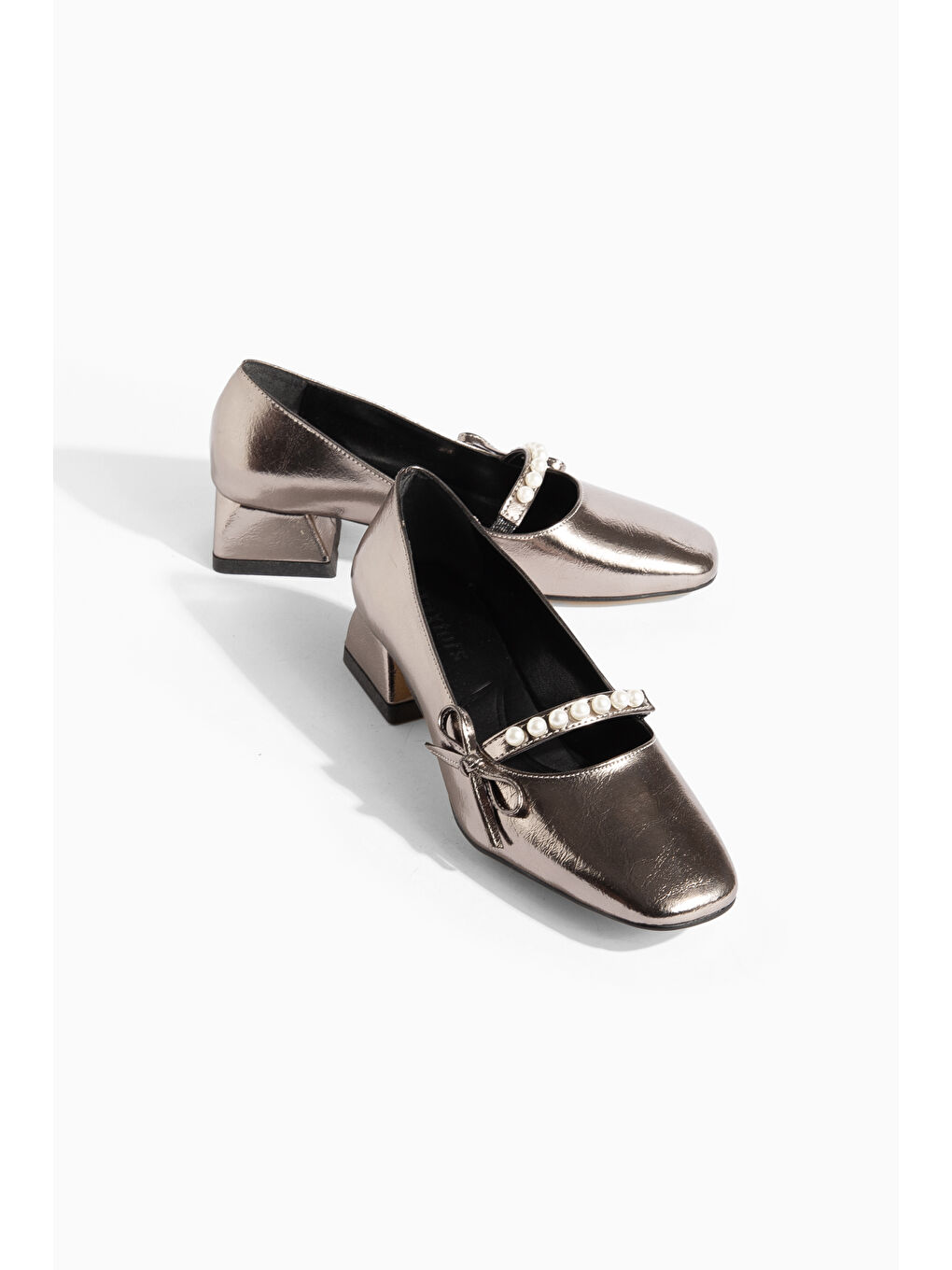 Gri D00104 Günlük Ortopedik Klasik Topuklu Kadın Ayakkabı-2