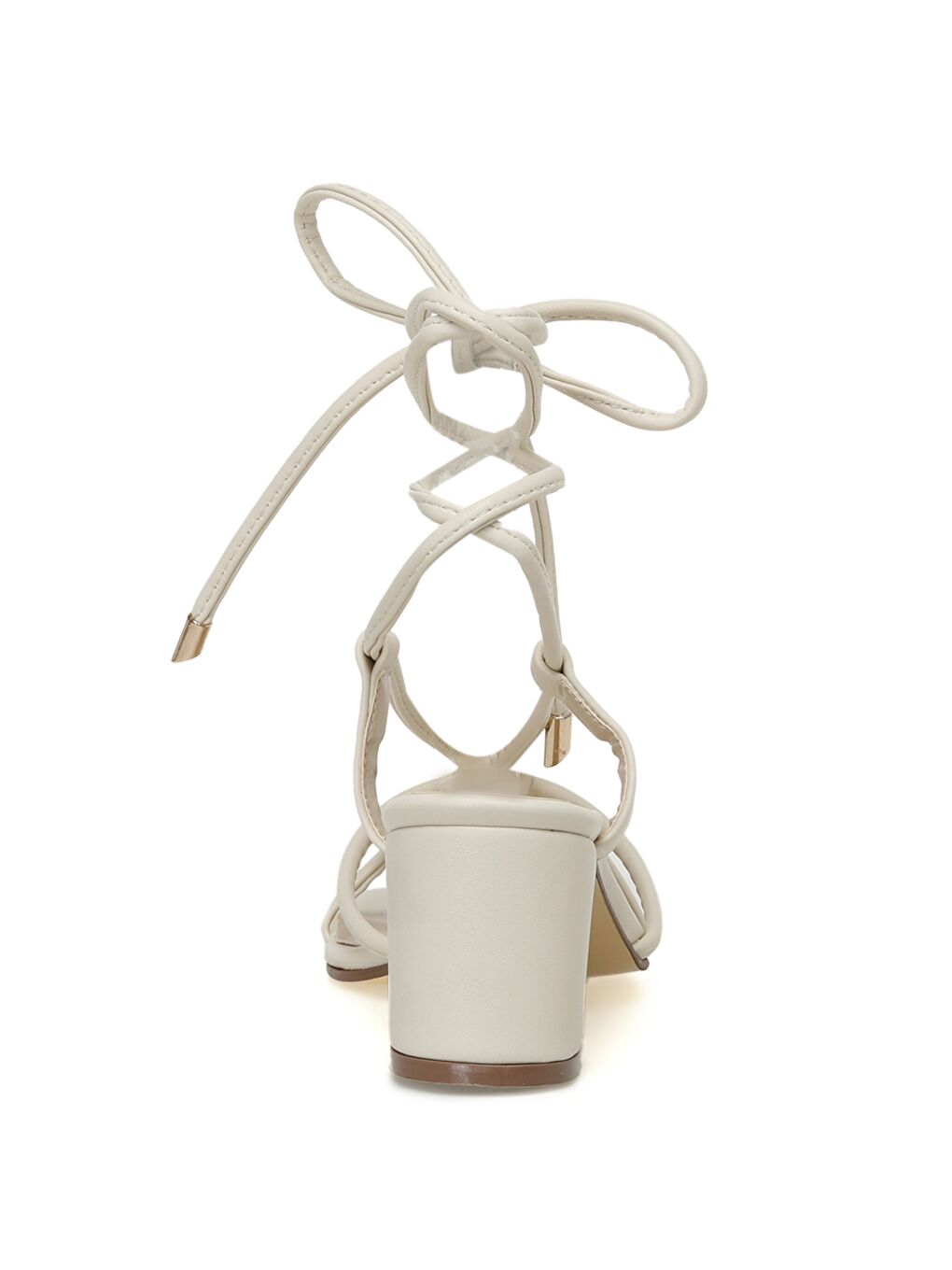 Beyaz DS23029 3FX KIRIK BEYAZ Kadın Topuklu Sandalet-5