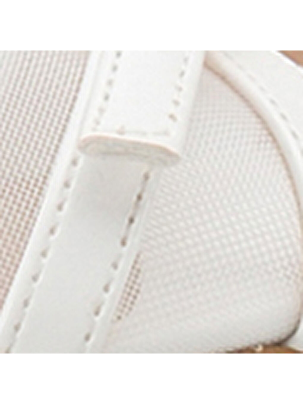 Beyaz Marnie Sivri Burunlu Fileli Metal Tokalı Orta Topuklu Kadın Terlik-6