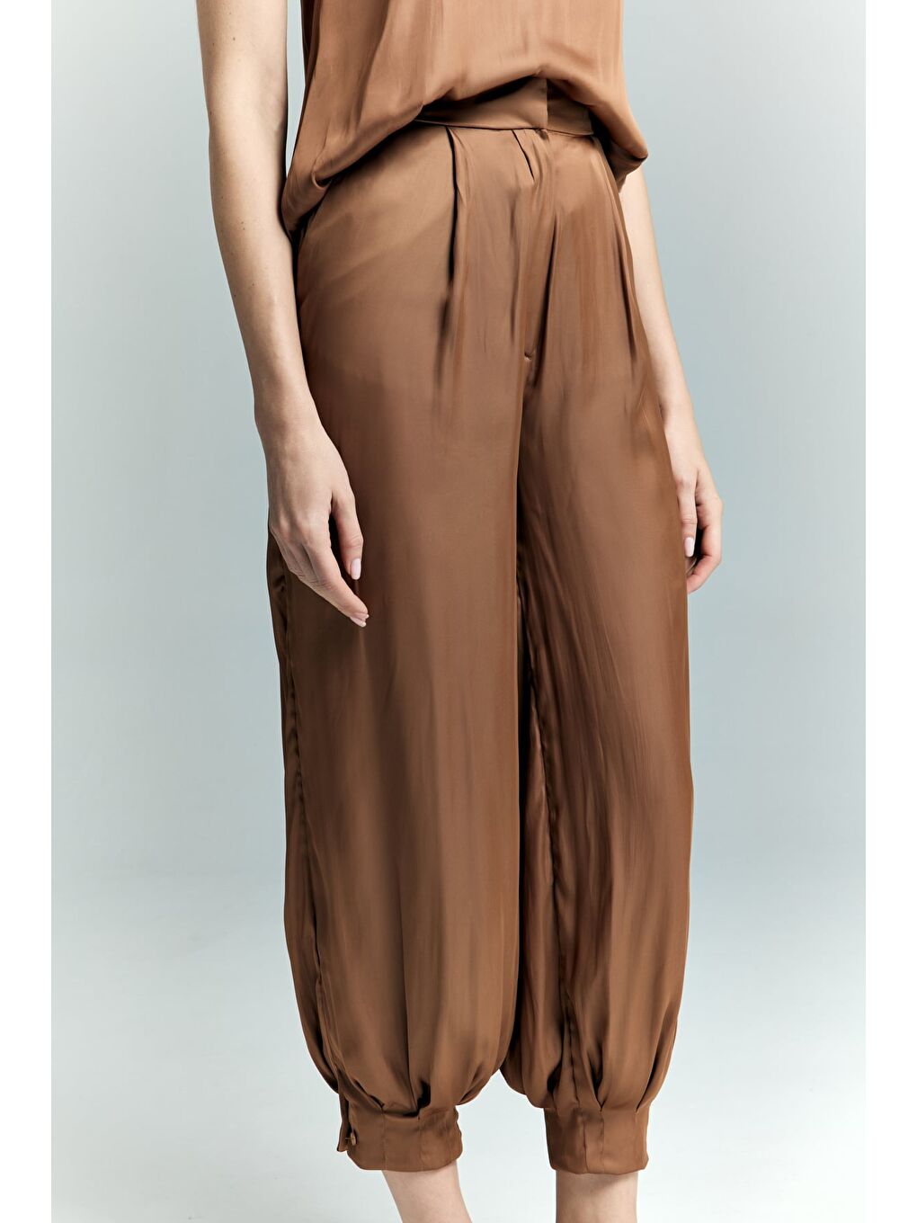 Kahverengi Tosca Pantolon - Tarçın-5