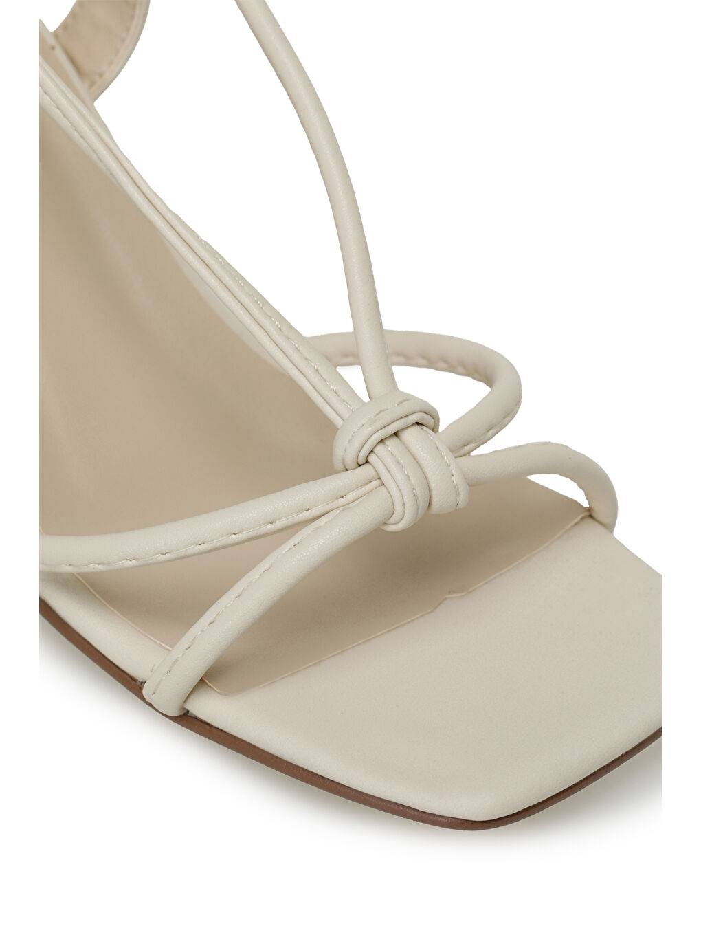 Beyaz DS23029 3FX KIRIK BEYAZ Kadın Topuklu Sandalet-7