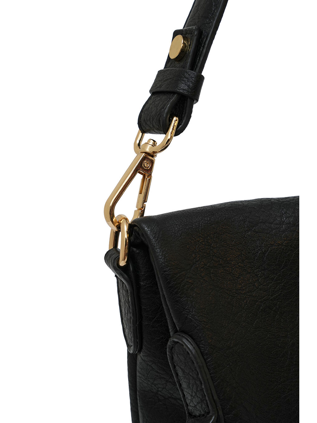 Siyah Kapaklı Fermuar Detaylı Çapraz Askılı Çanta DJ260-4