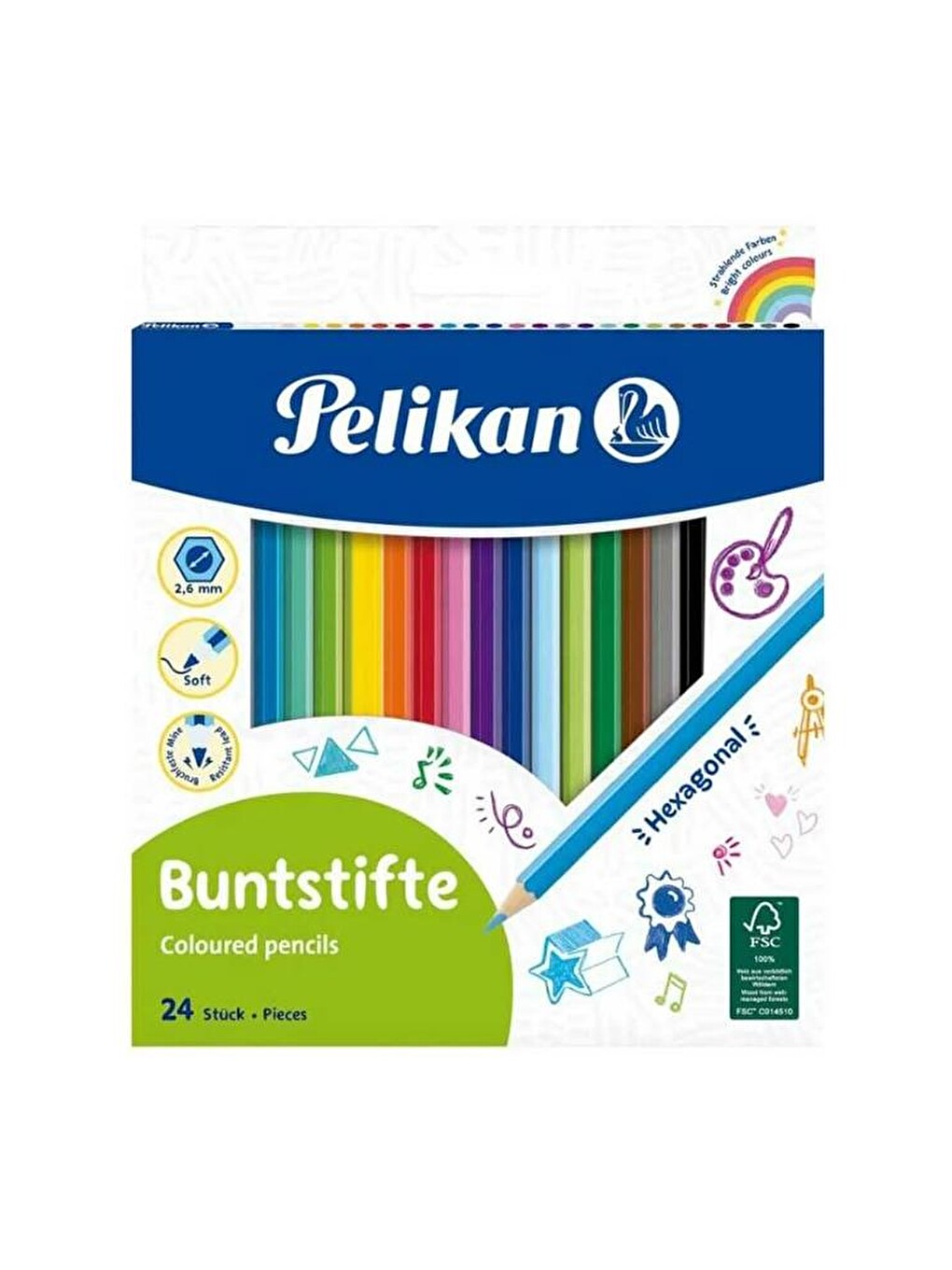 Kuru Boya 24 Renk Karton Kutu 1 Paket Tam Boy Kuru Boya Kalemi Canlı Renkler Yumuşak Uçlu Renkli Boy