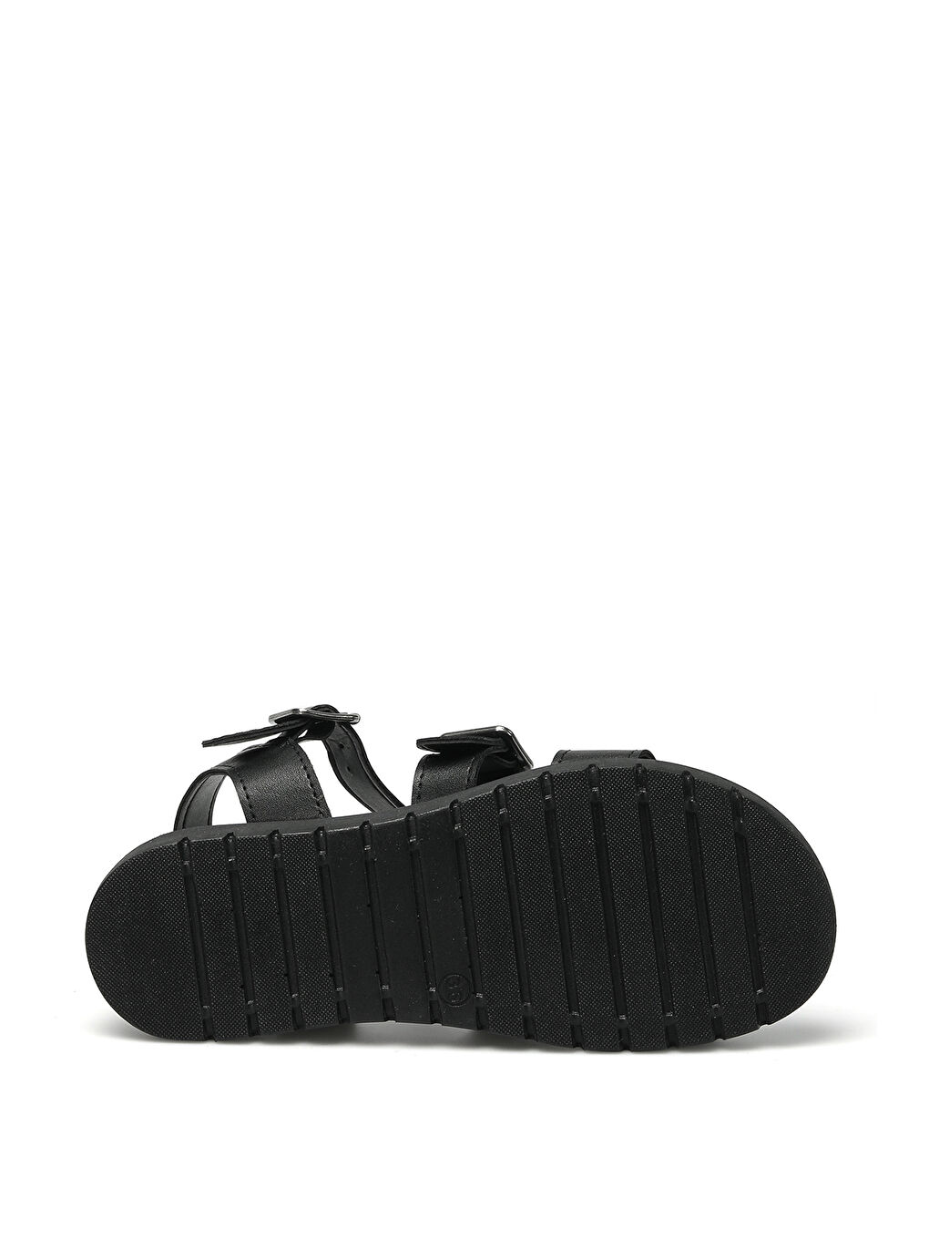 CS22065 2FX Siyah Kadın Kalın Taban Sandalet-3