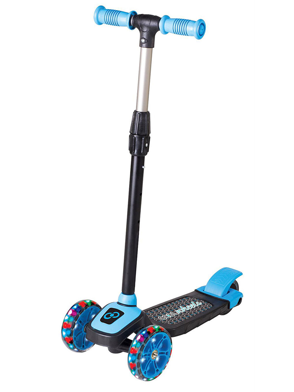 Twist Led Işıklı 3 Tekerlekli Yükseklik Ayarlı Scooter - Mavi