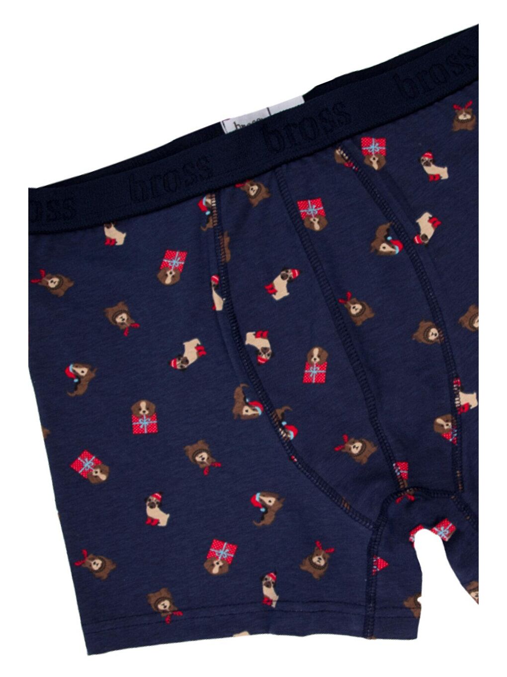 Karışık Erkek Yılbaşı Temalı Boxer 3'lü Paket Renkli Pamuklu-10