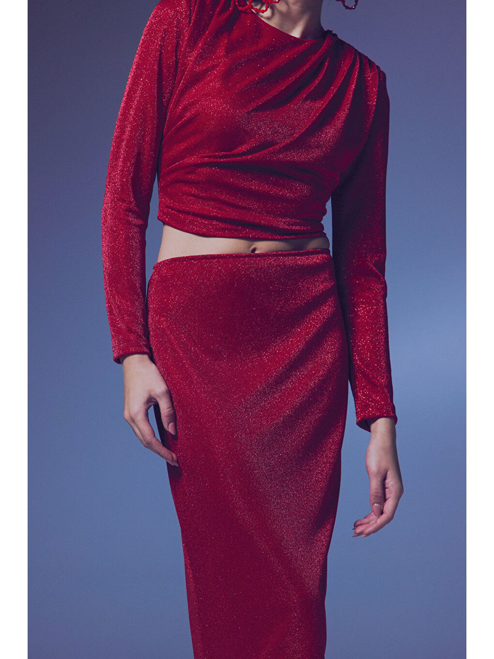 Parlak Kalem Etek - Kırmızı-2