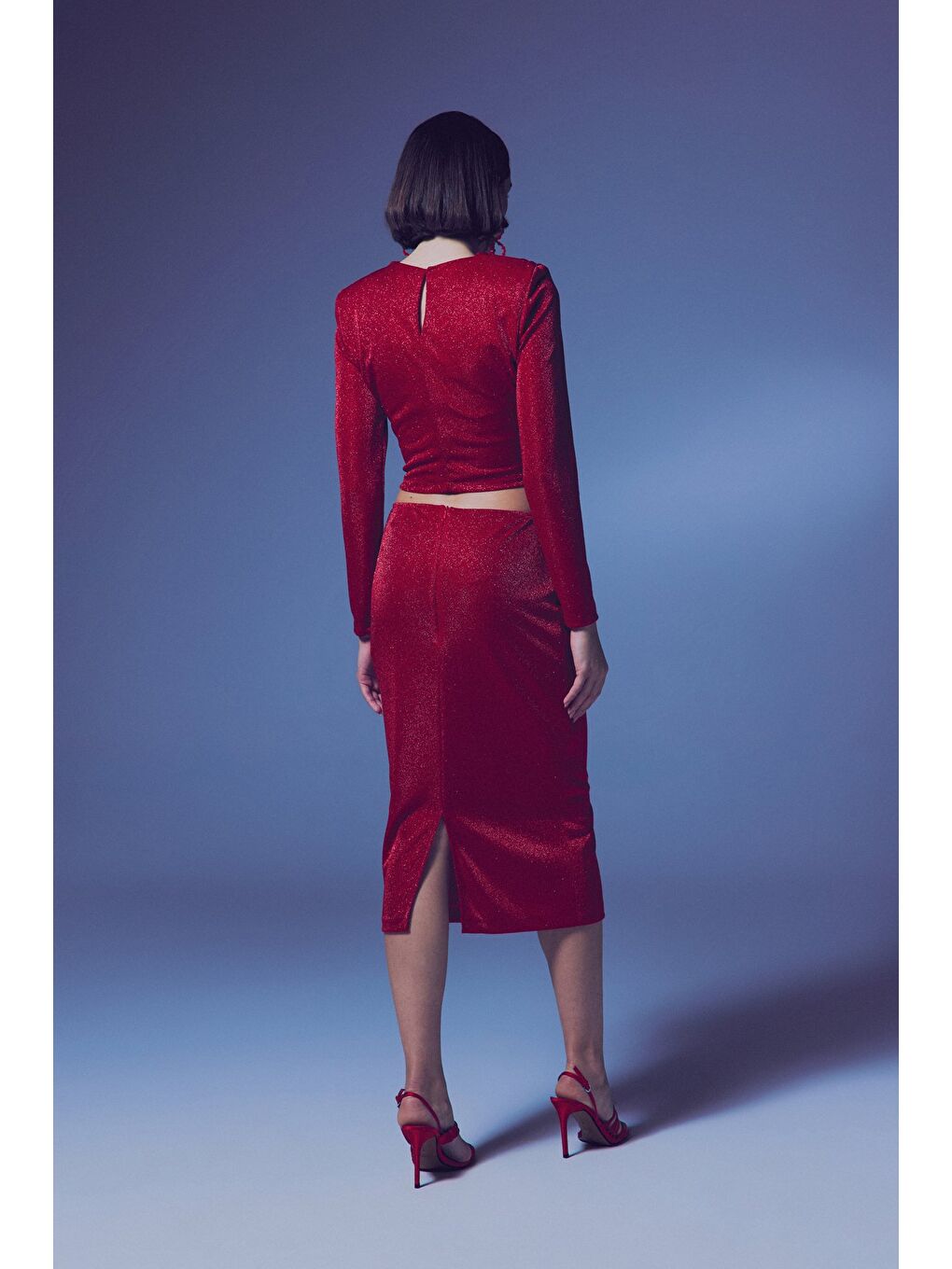 Parlak Kalem Etek - Kırmızı-4