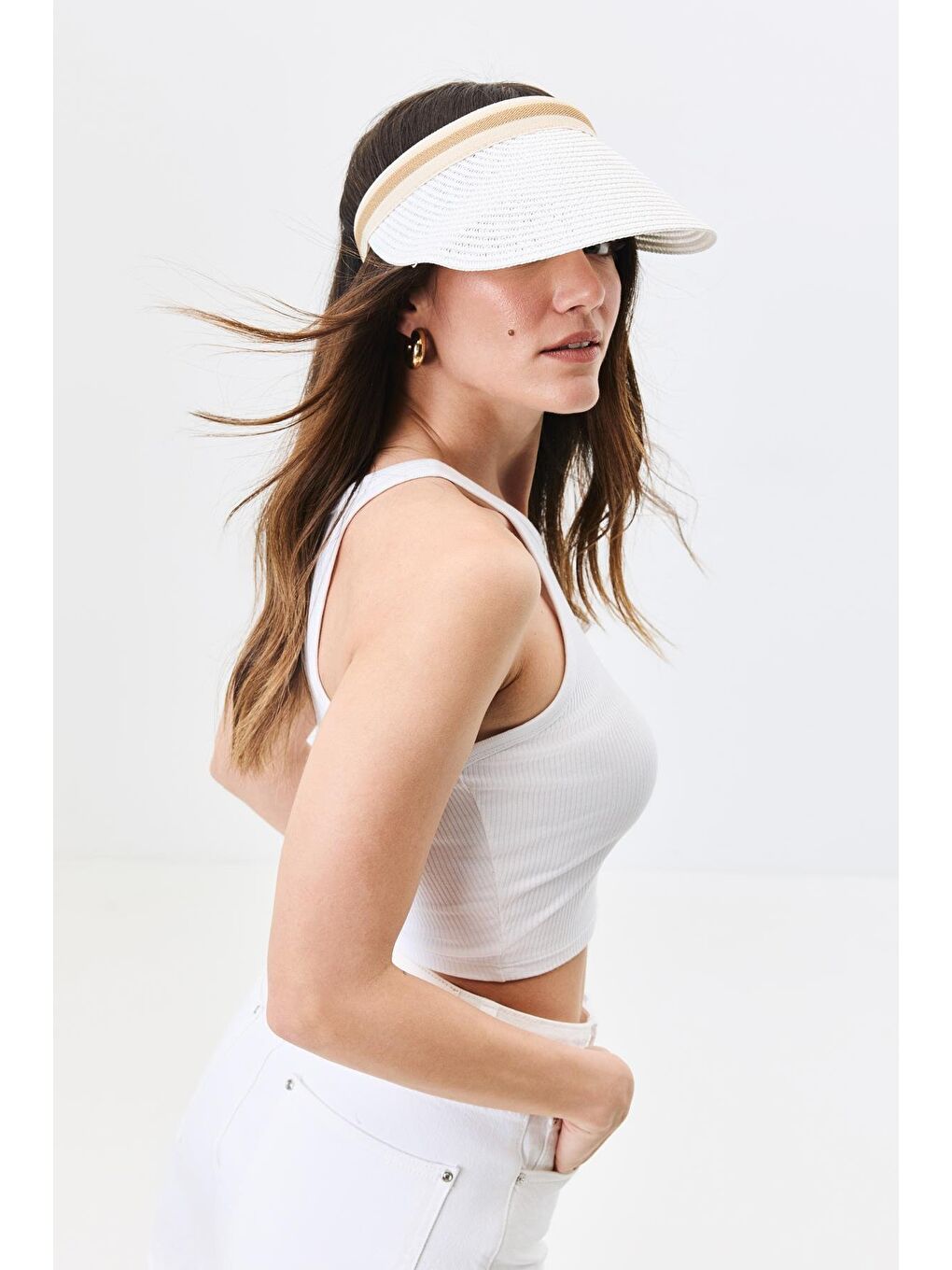 Vizor Plaj Şapkası Y25730-36 Beyaz