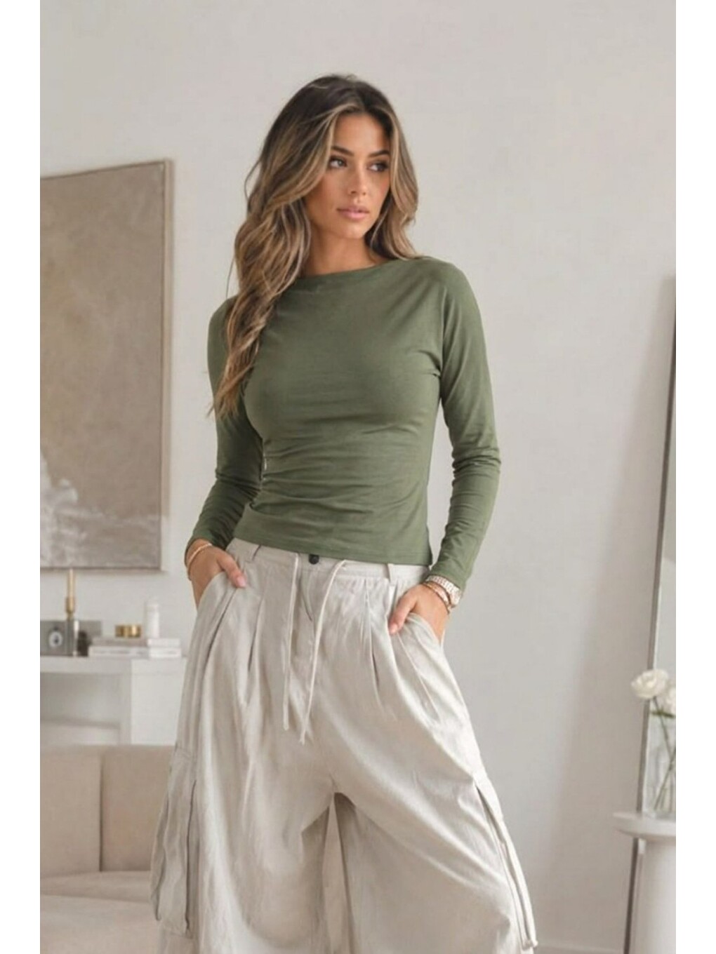 Bordo Kadın Kayık Yaka Basic Dar 3 Lü Bluz-5